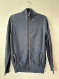 Jean Biani Strick-Cardigan, Gr. S, Blau, Sehr guter Zustand, Reißverschluss