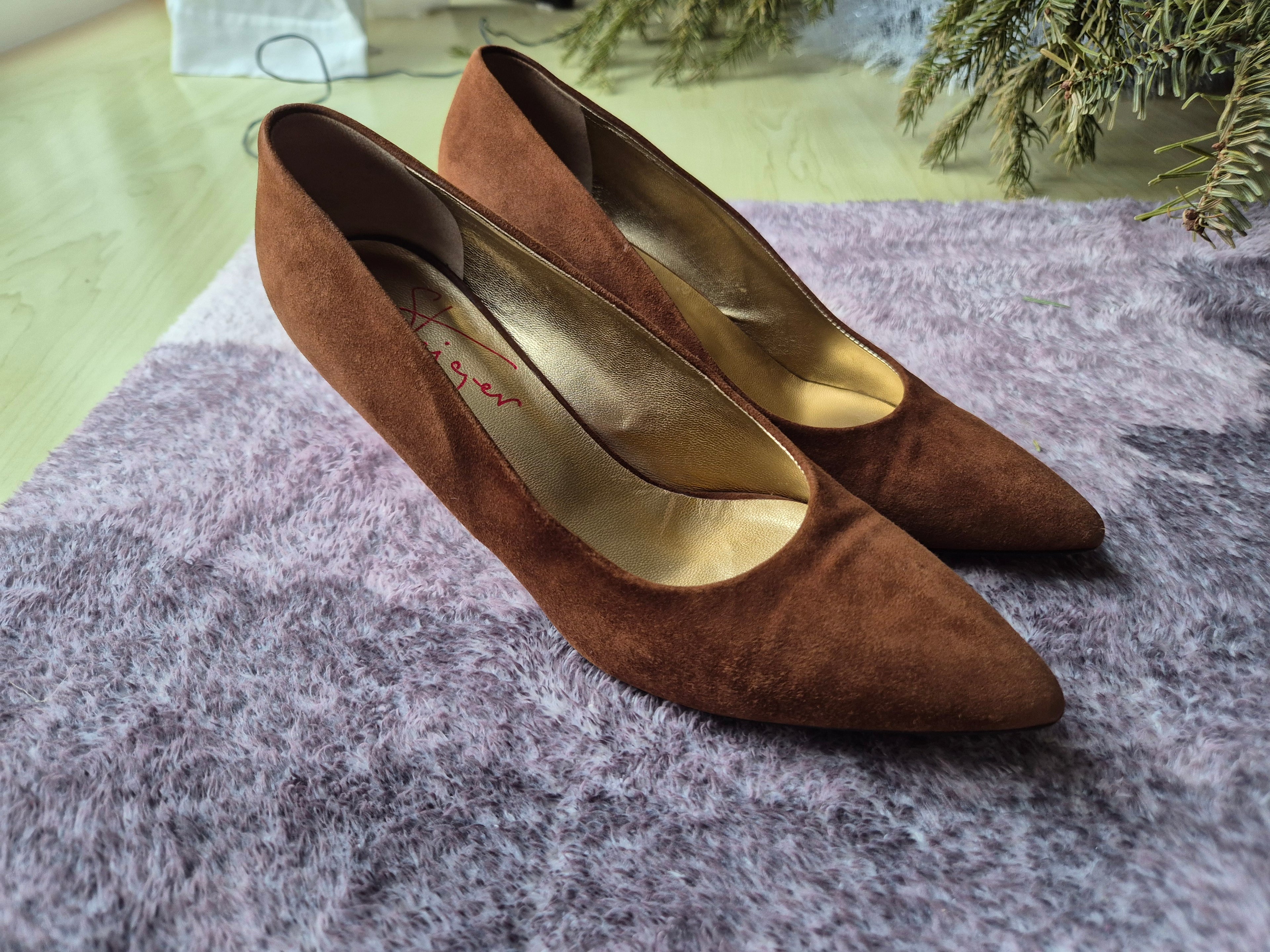 Walter Steiger Suede Pumps Brown EU 37.5 | Italian Made | Very Good Condition