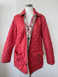 Barbara Lebek Reversible Quilted Jacket L Red/Snake Print Used