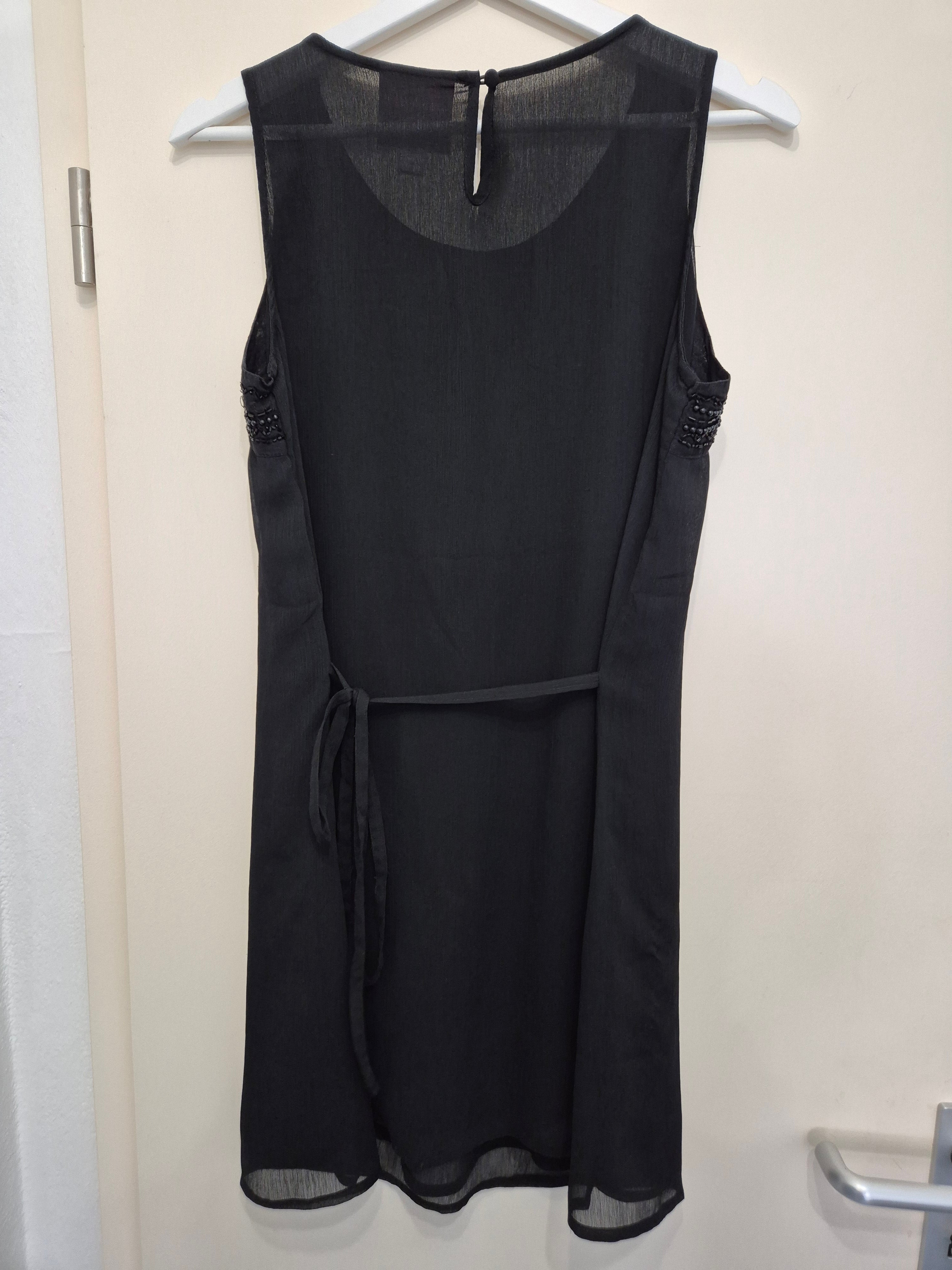 Romeo & Juliet Couture Perlenkleid Chiffon, Gr. M, Schwarz, Sehr gut, 85 cm