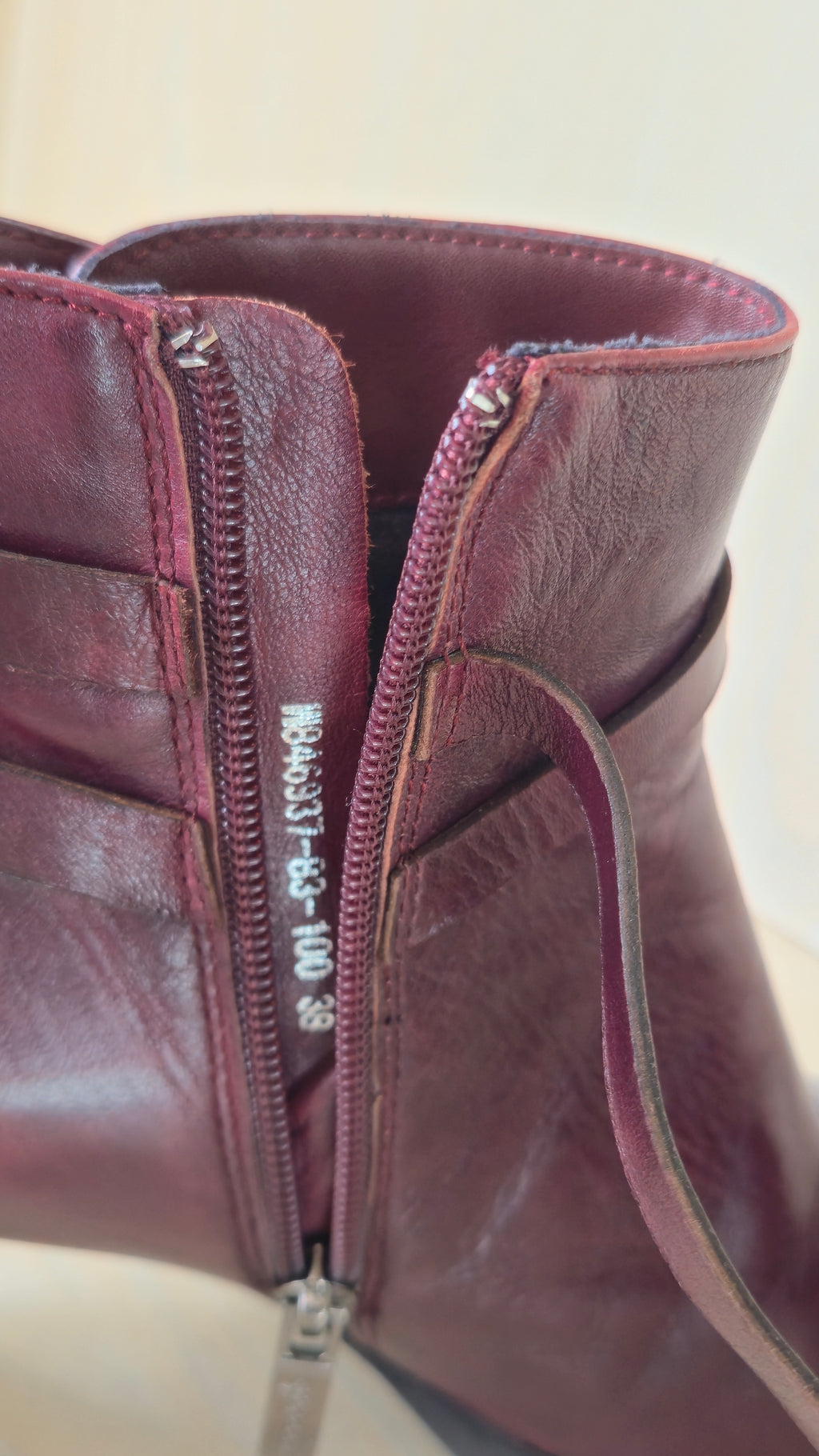 Regarde Le Ciel Leder Stiefeletten | EU 38 | Burgundy | Sehr guter Zustand