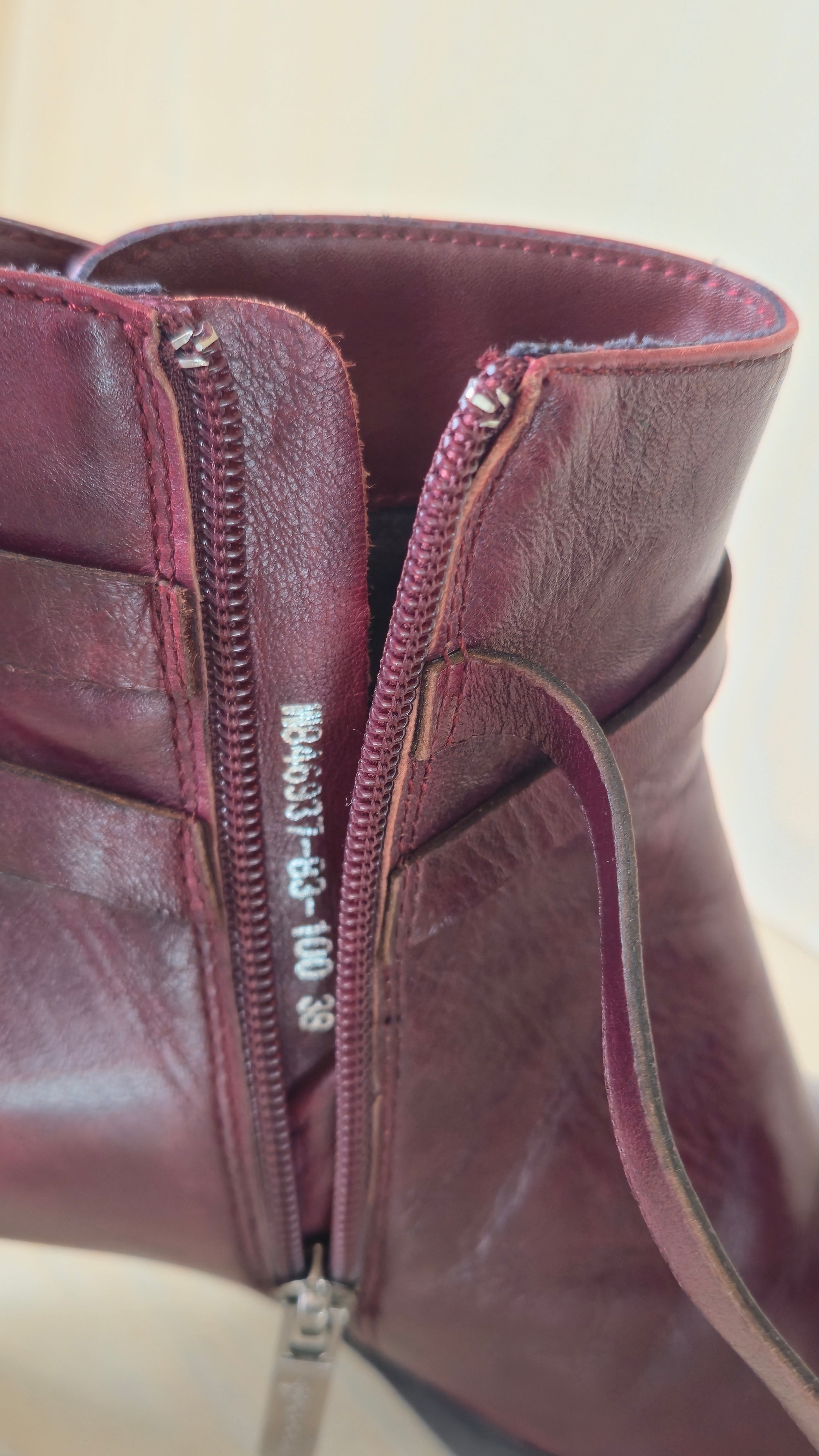 Regarde Le Ciel Leder Stiefeletten | EU 38 | Burgundy | Sehr guter Zustand