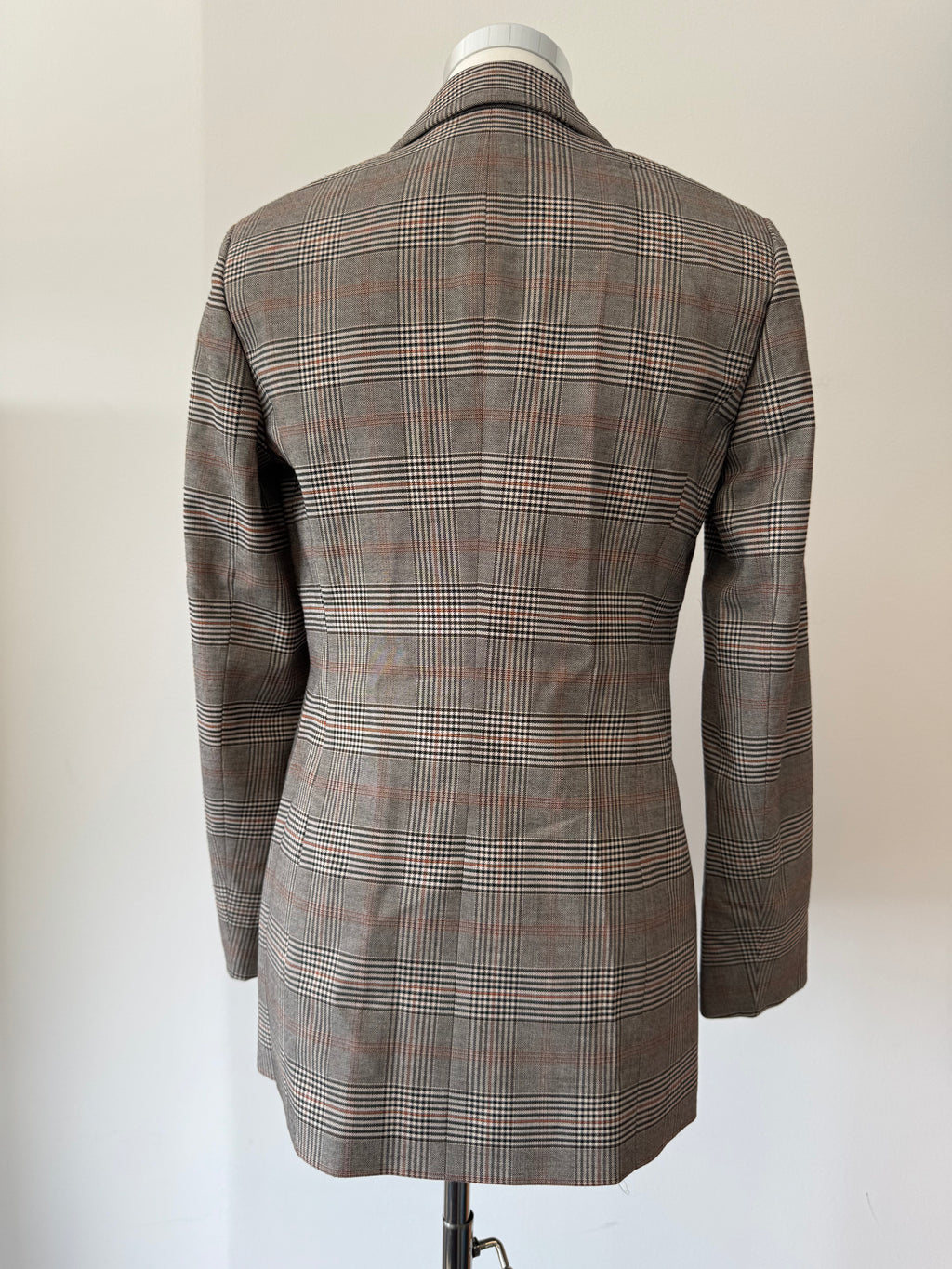 Bar III Glen Plaid Doppelreihiger Blazer Braun Check Gr. S – Wie Neu
