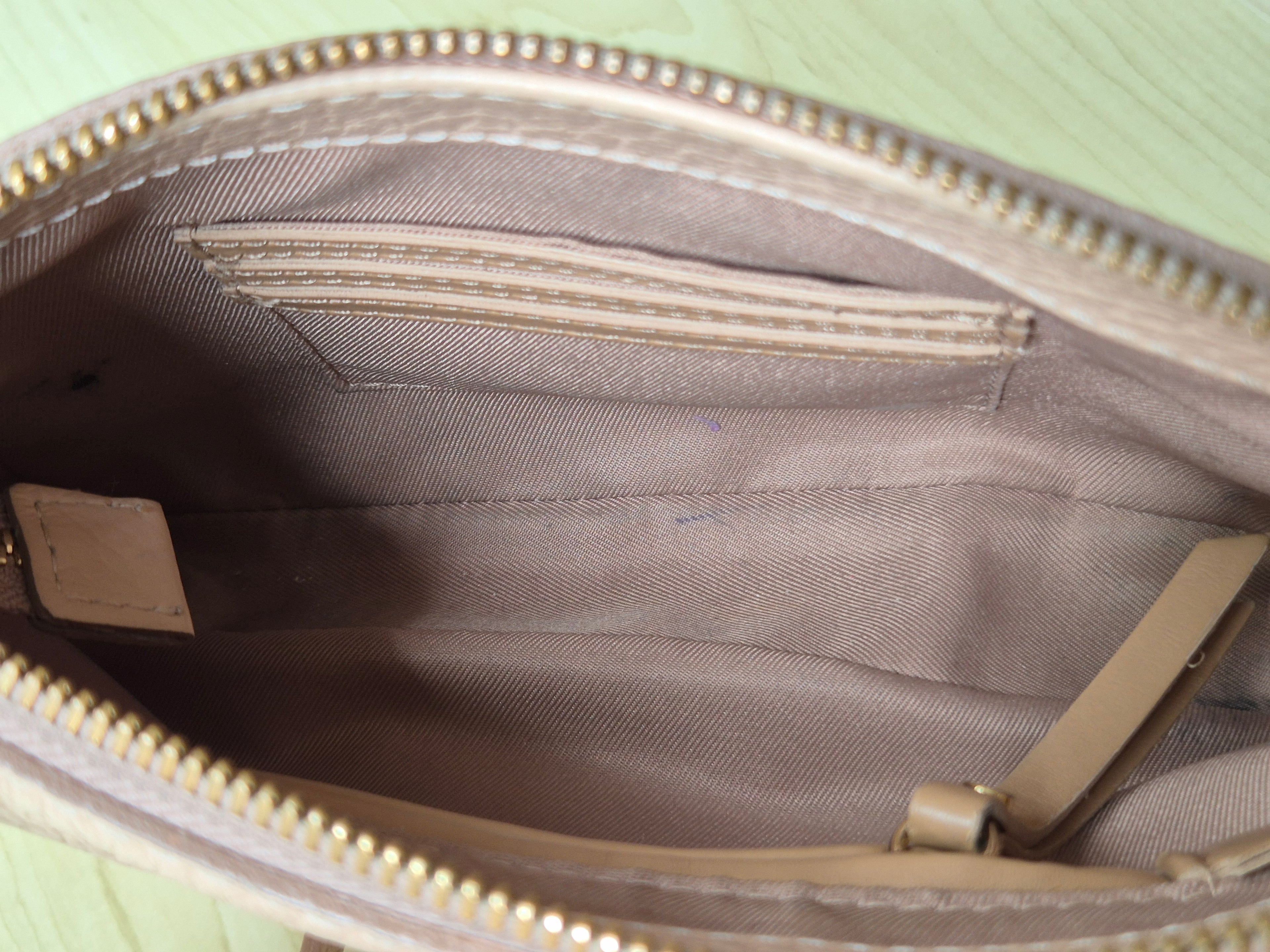 Gianni Chiarini Leder Crossbody Bag Medium Beige 23x16x4cm Gebraucht