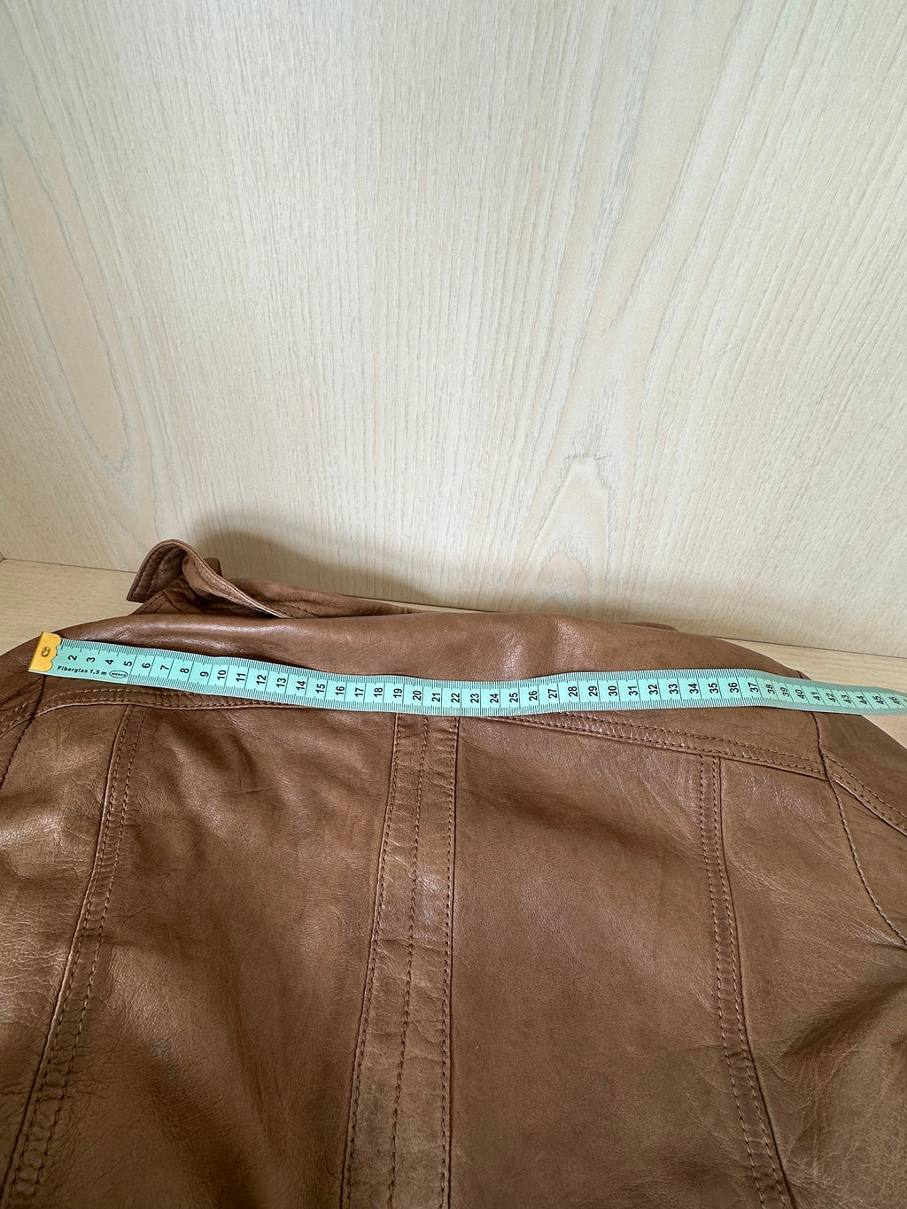 Massimo Dutti Lambskin Leather Jacket XS Brown – Very Good Condition
