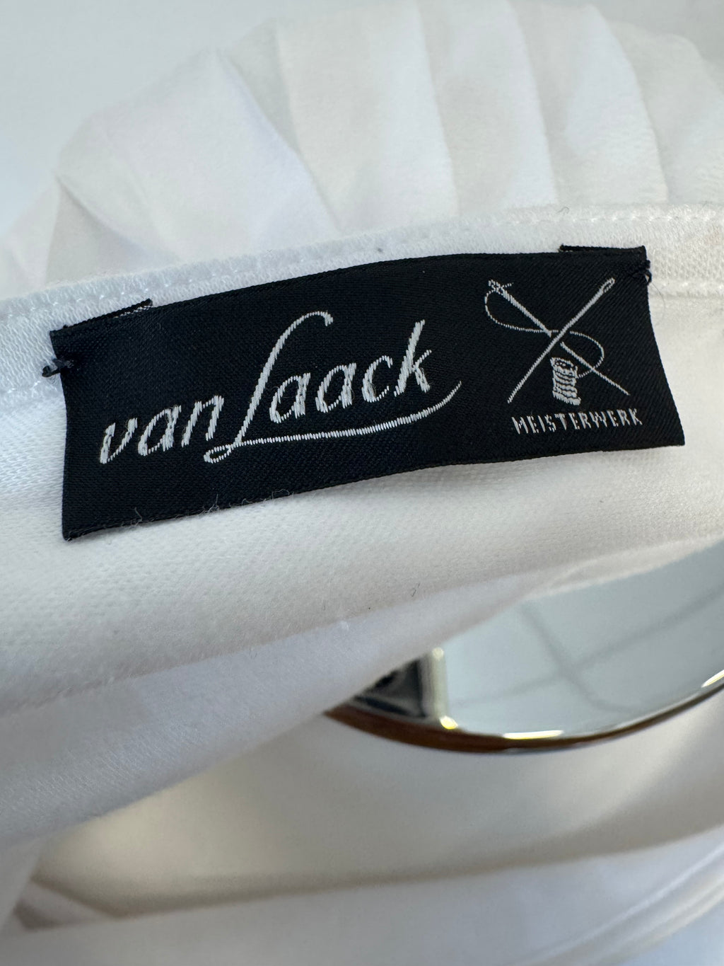 Van Laack Maryla-F Bluse, Faltenrücken, Gr. 44 (L), Weiß, guter Zustand