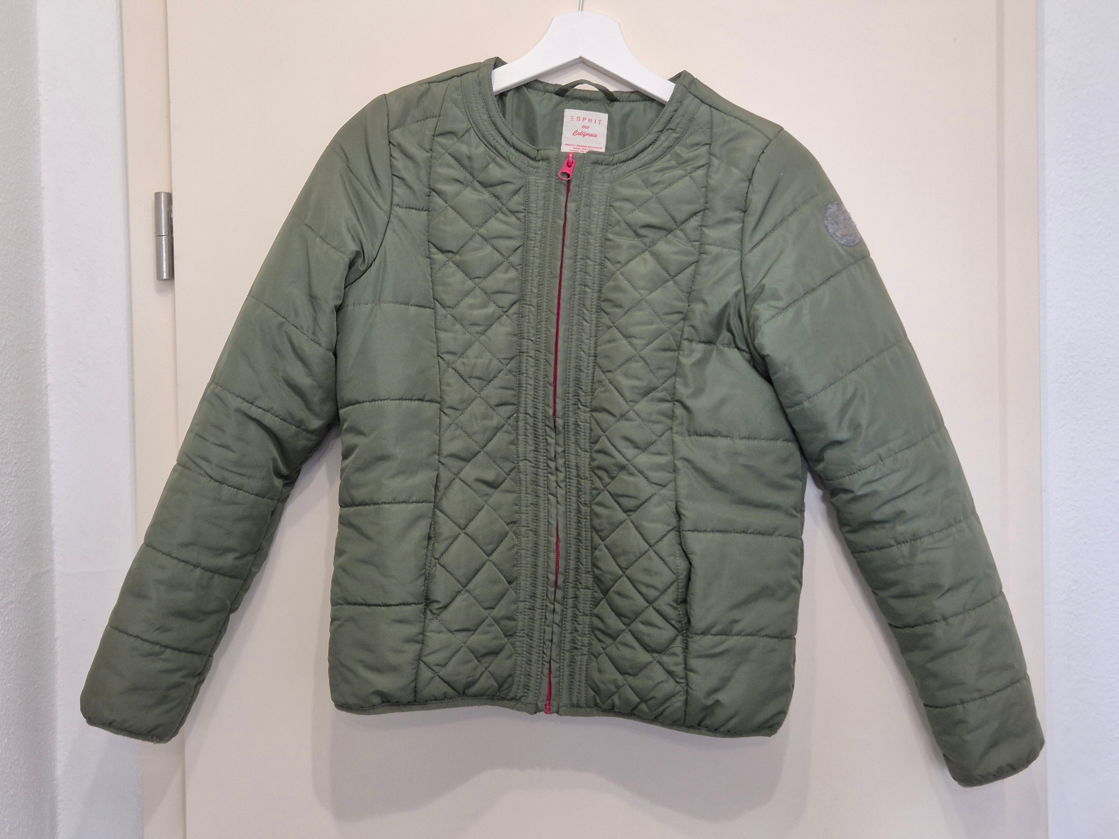 Esprit Quilted Jacket M (152/158) Green – Poor Condition, Needs Sewing Inside