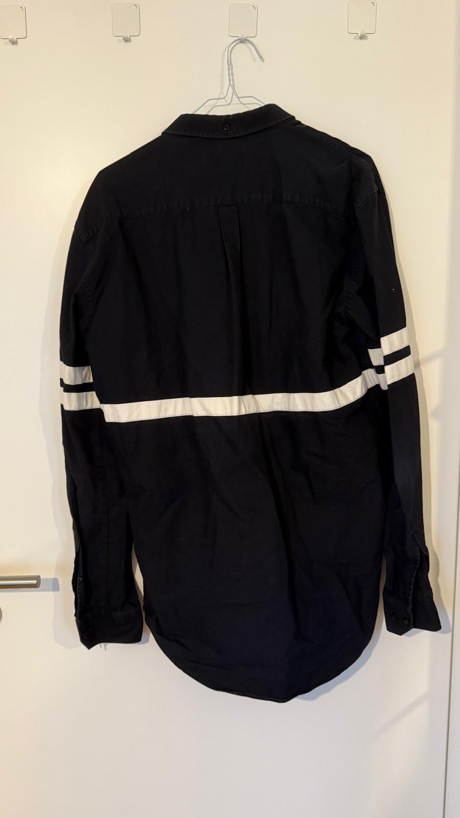 Les Deux Lane Stripe Hemd | Gr. L | 100% Baumwolle | Schwarz/Weiß | Gebraucht