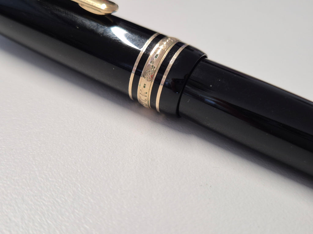 Montblanc Meisterstück 146 Füllfederhalter Schwarz Gold 14K Feder 14cm