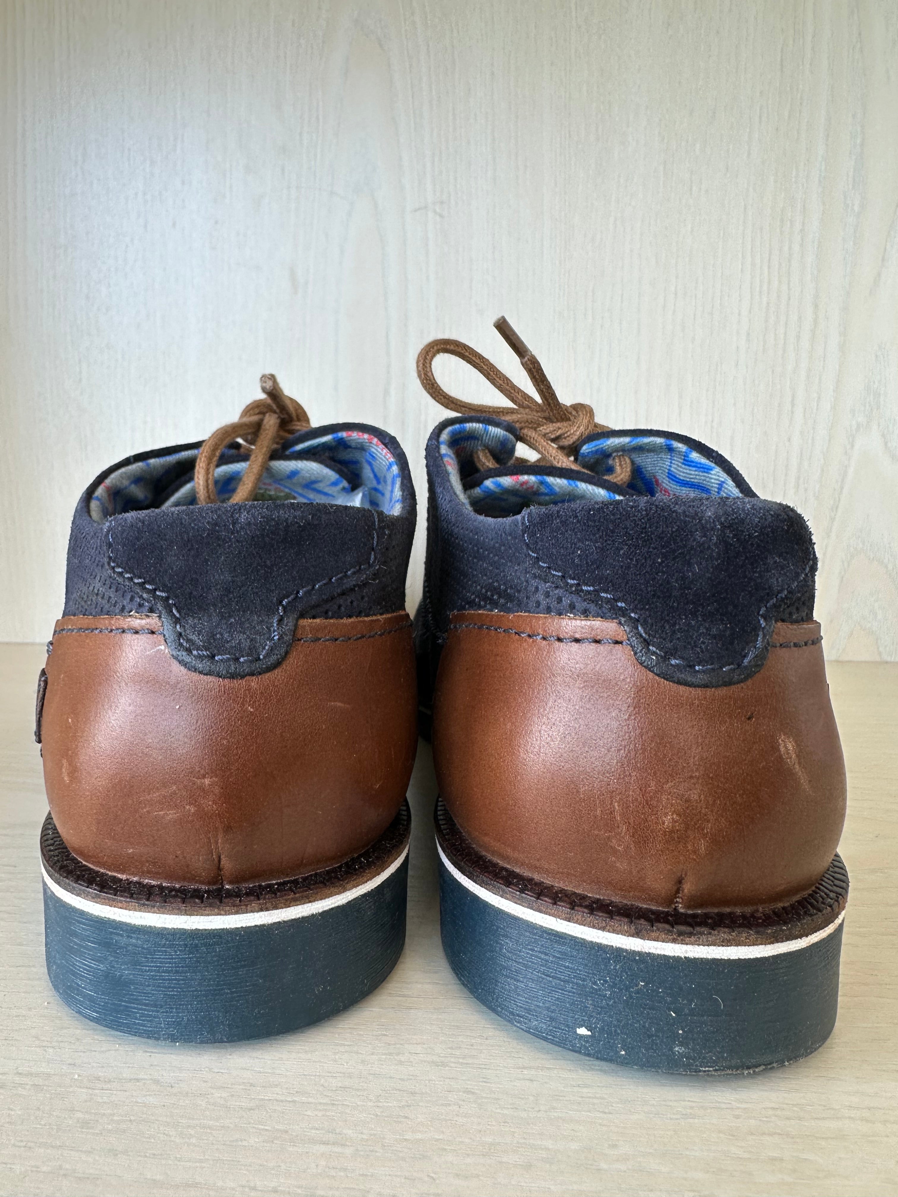 Bugatti Melchiore Derby Dunkelblau Wildleder Gr. 45 – sehr guter Zustand