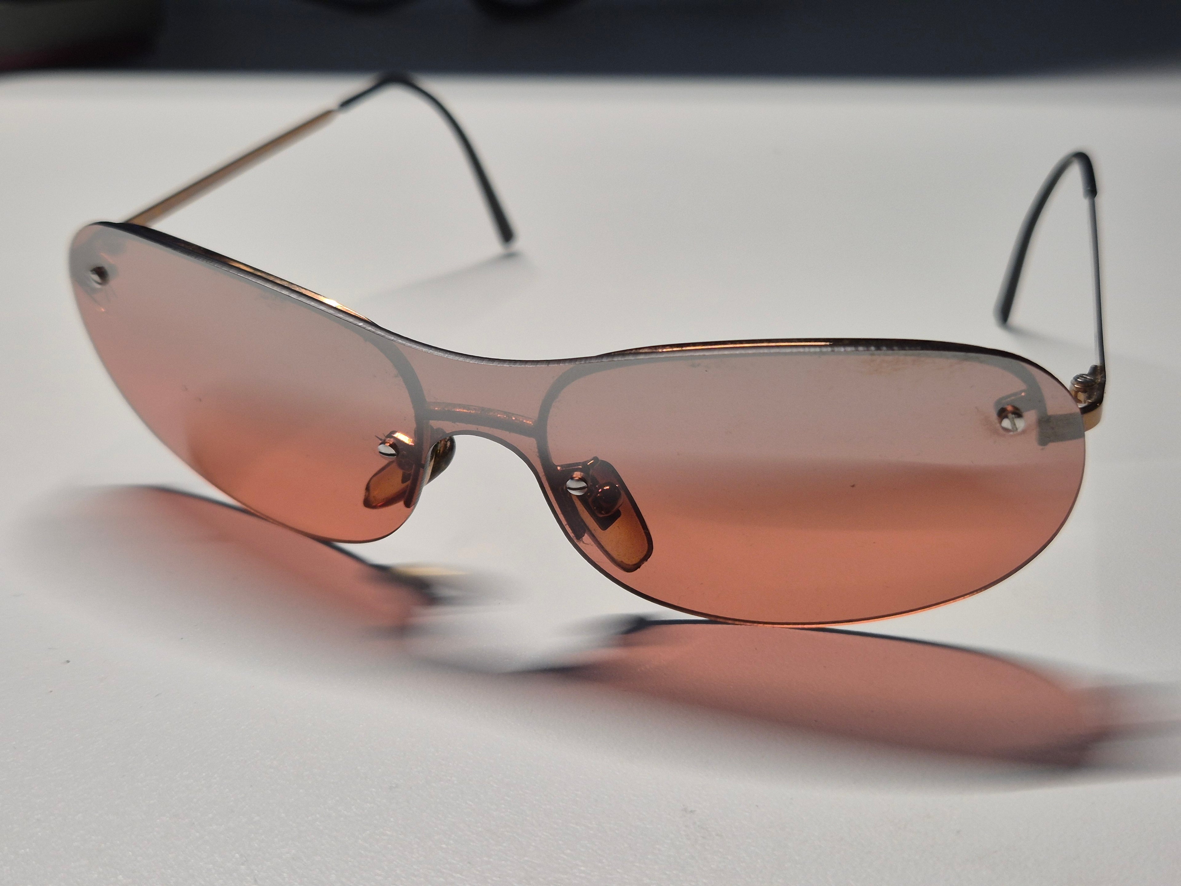 Dolce & Gabbana Shield Sonnenbrille – Braun/Gold, mit Hartschale, guter Zustand