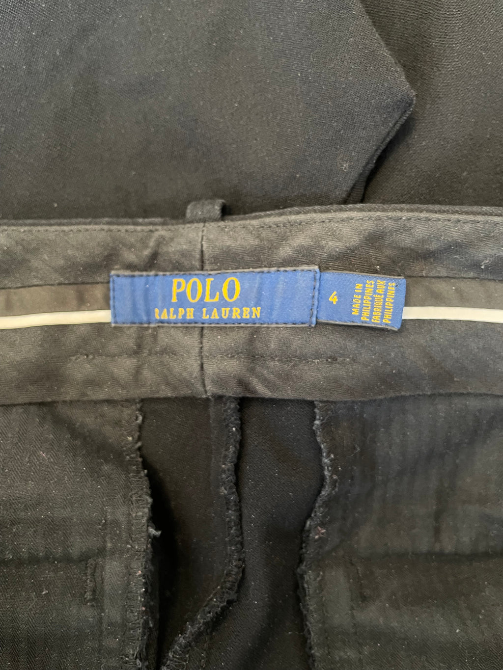 Polo Ralph Lauren Damen Hose Schwarz Gr. 4 Woll-Seide Sehr Gut