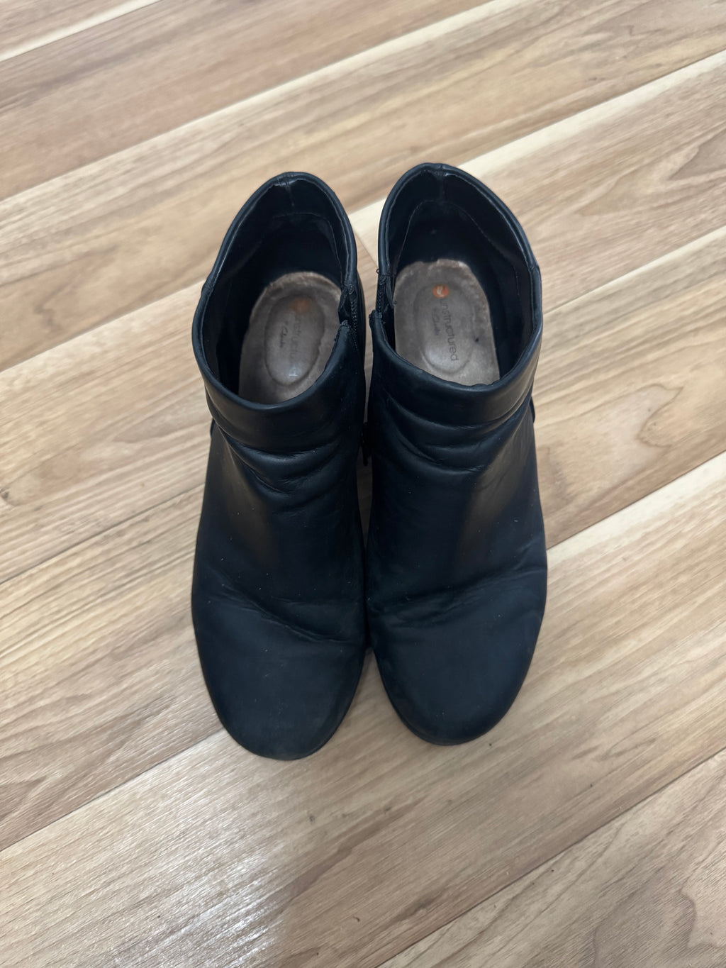 Clarks Unstructured Damen Leder Stiefeletten 37.5 Schwarz Gebraucht