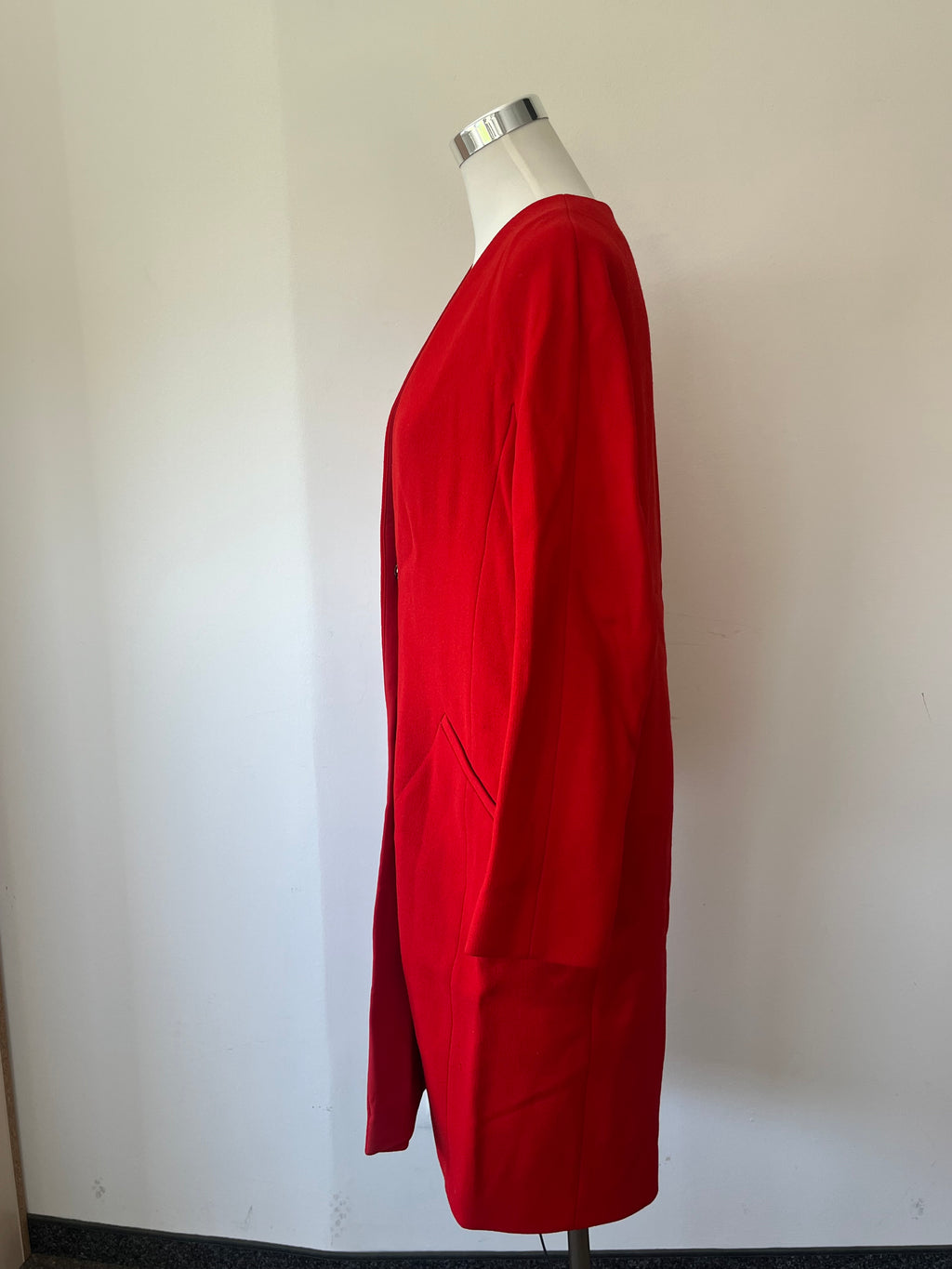 HUGO BOSS „Cubali“ Mantel | Rot | Gr. 34 | Wollmix | Wie Neu