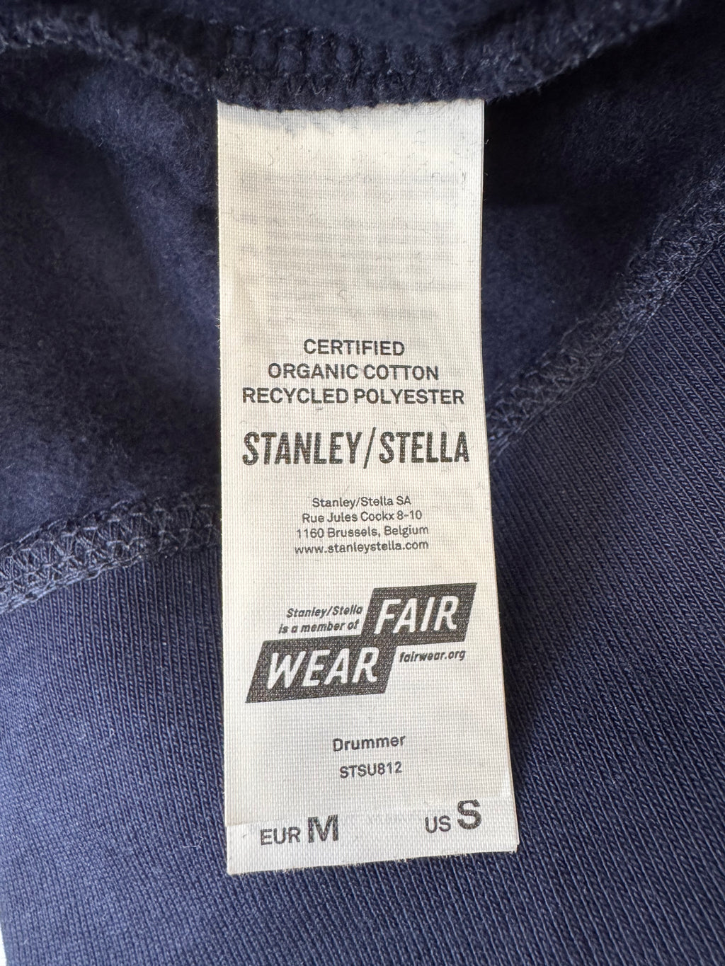 Stanley/Stella Drummer Hoodie M Navy – Wie Neu, Bio-Baumwolle, DHZC Berlin