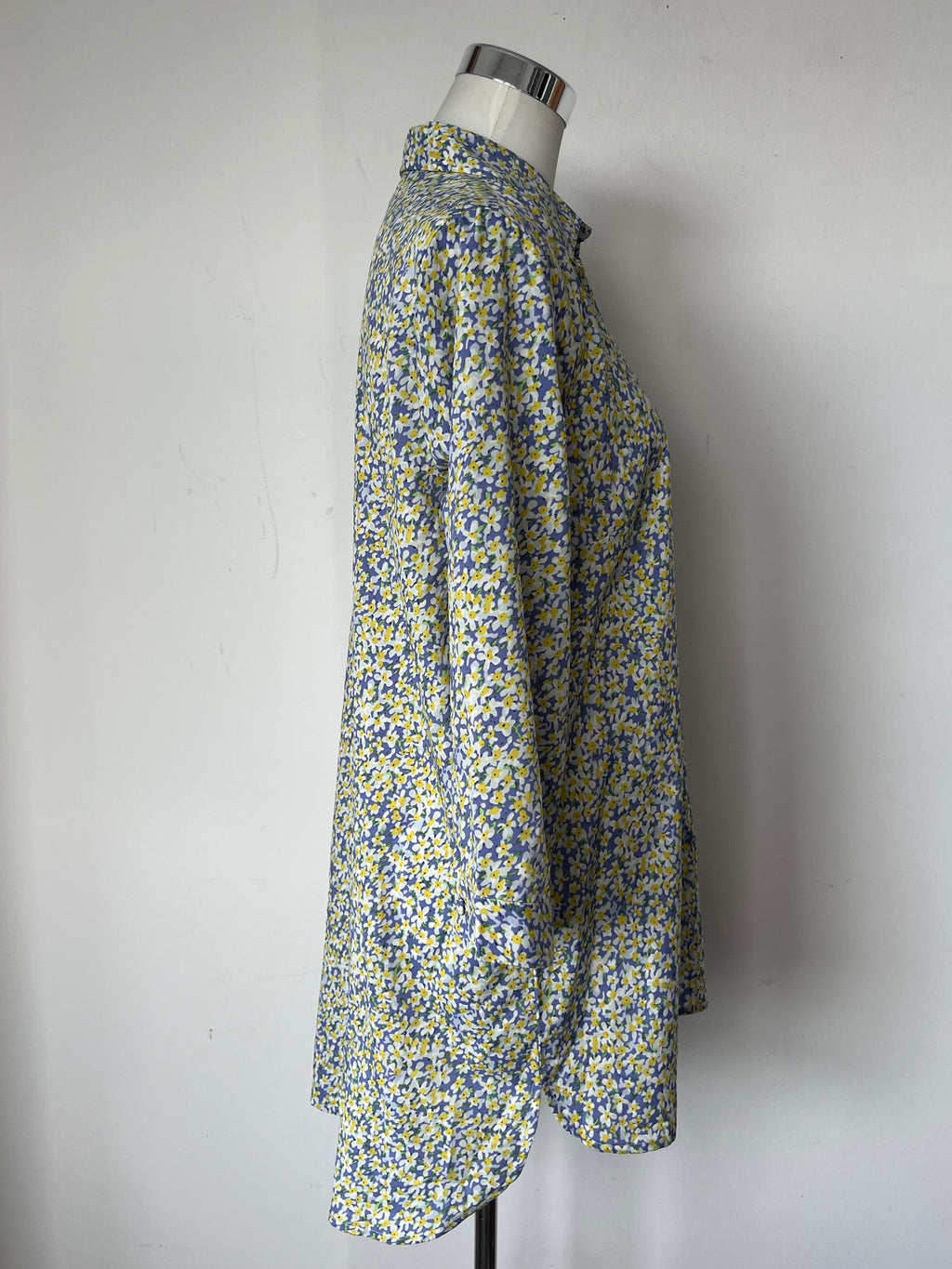 Marc Lauge Daisy Kleid, M, Blau/Gelb, 100% Viskose, Wie Neu