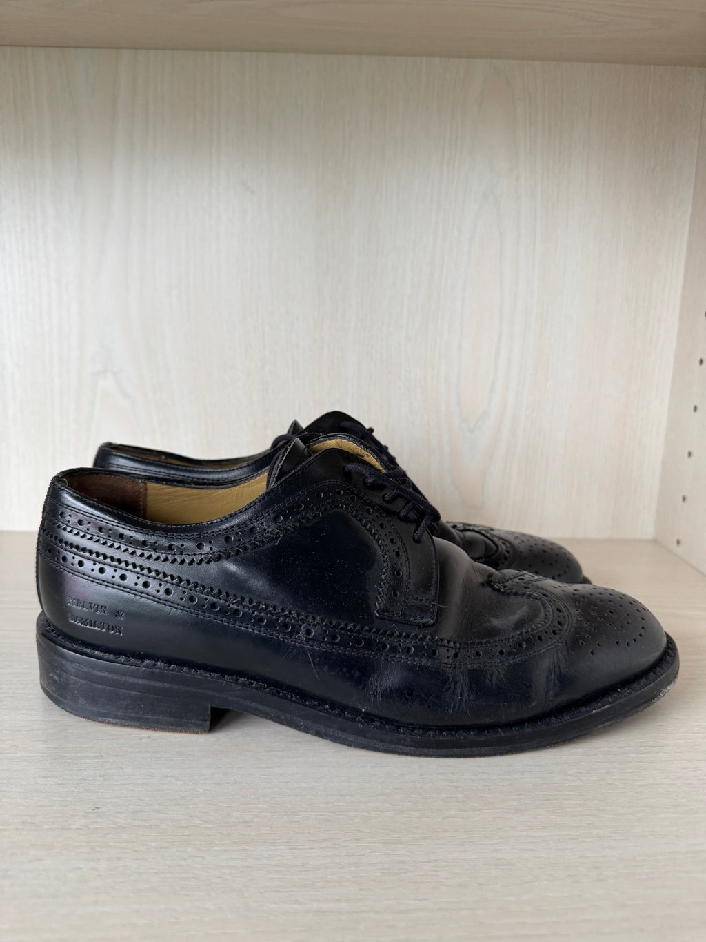 Melvin & Hamilton Brogue Oxfords – Black, Size 41, Normal Use