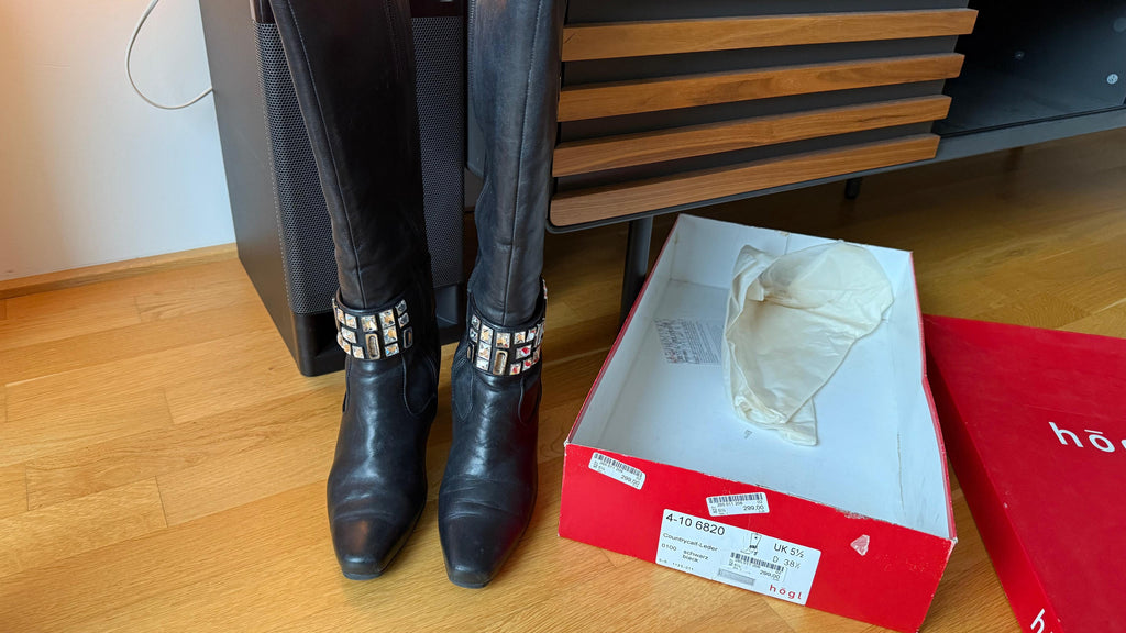 HÖGL Stiefel 38.5 | Echtleder | Strassriemen | Gebraucht