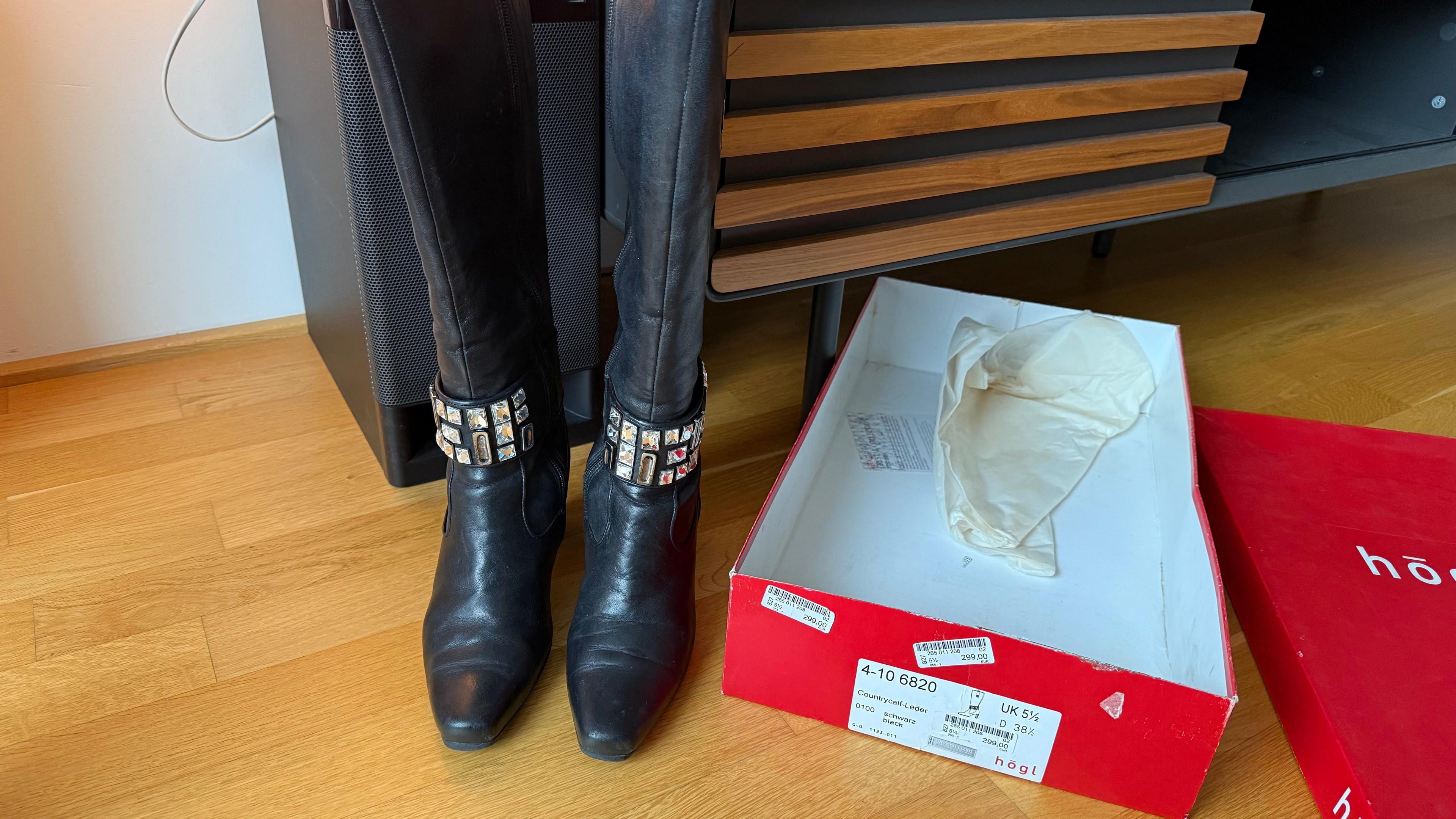 HÖGL Stiefel 38.5 | Echtleder | Strassriemen | Gebraucht