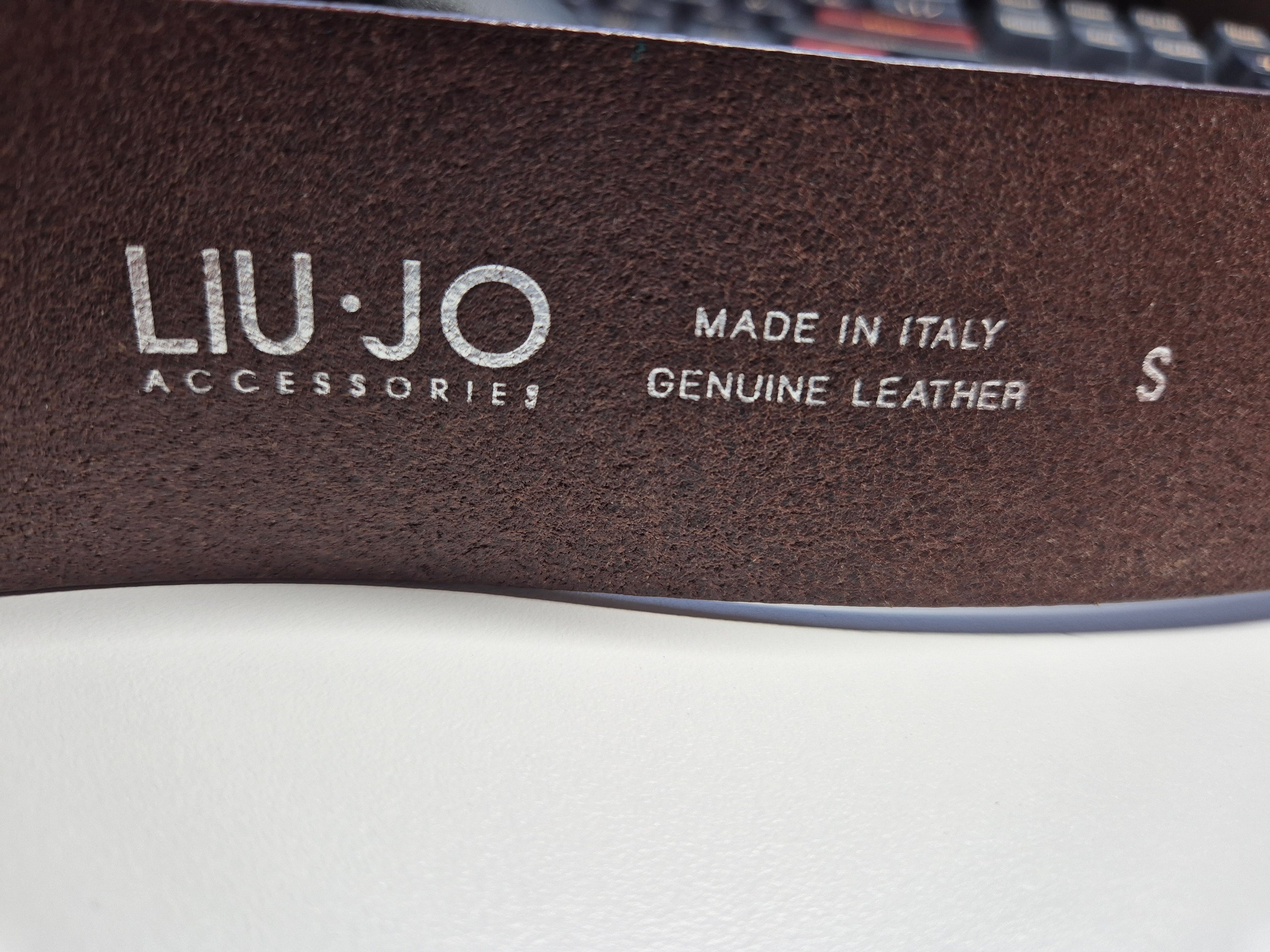 Liu Jo Logo Ledergürtel Braun S | Messingschnalle | Made in Italy | Gebraucht