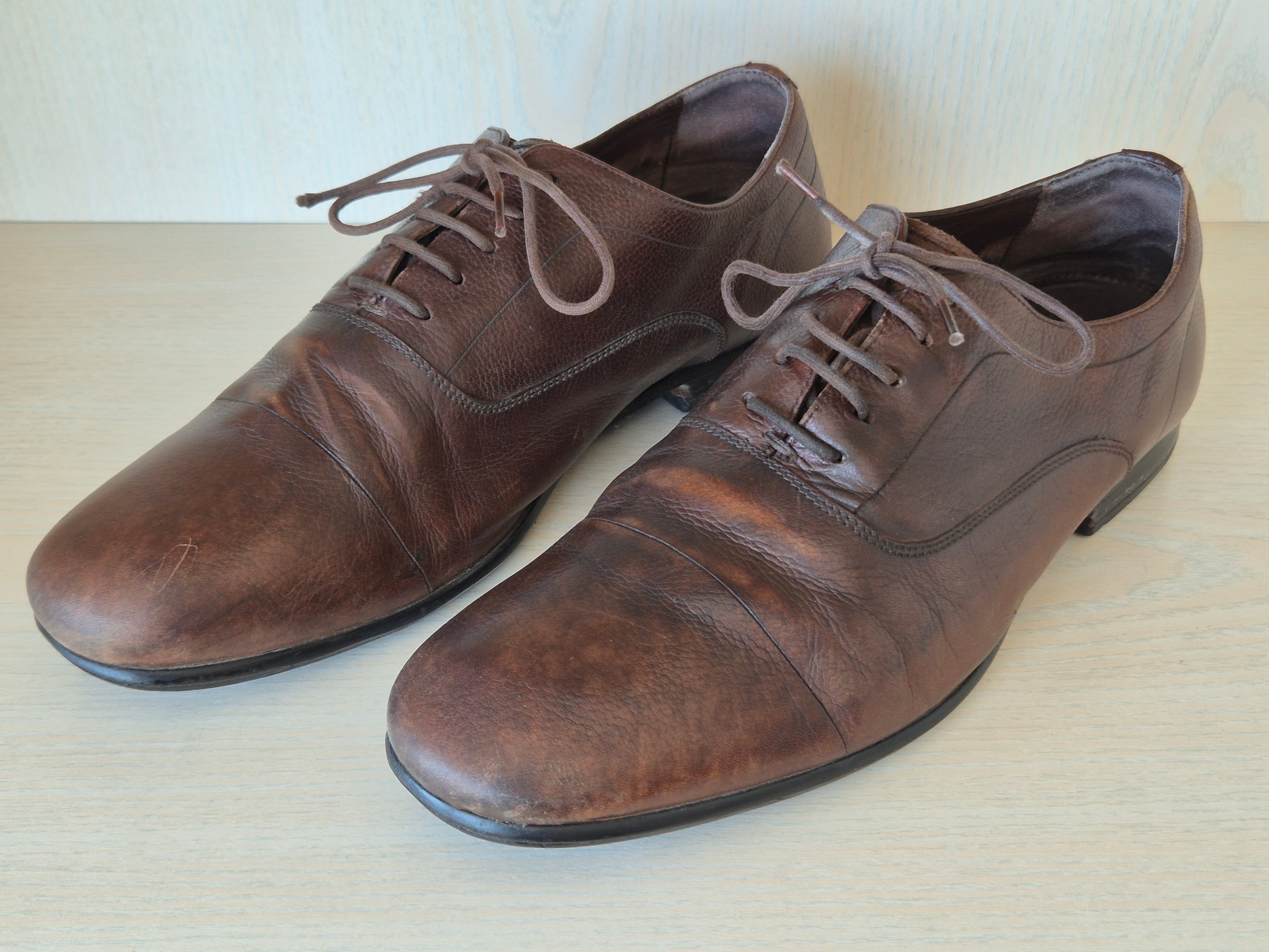 Zara Man Derby braun Leder EU 44 UK 10 – klassisch smart gebraucht