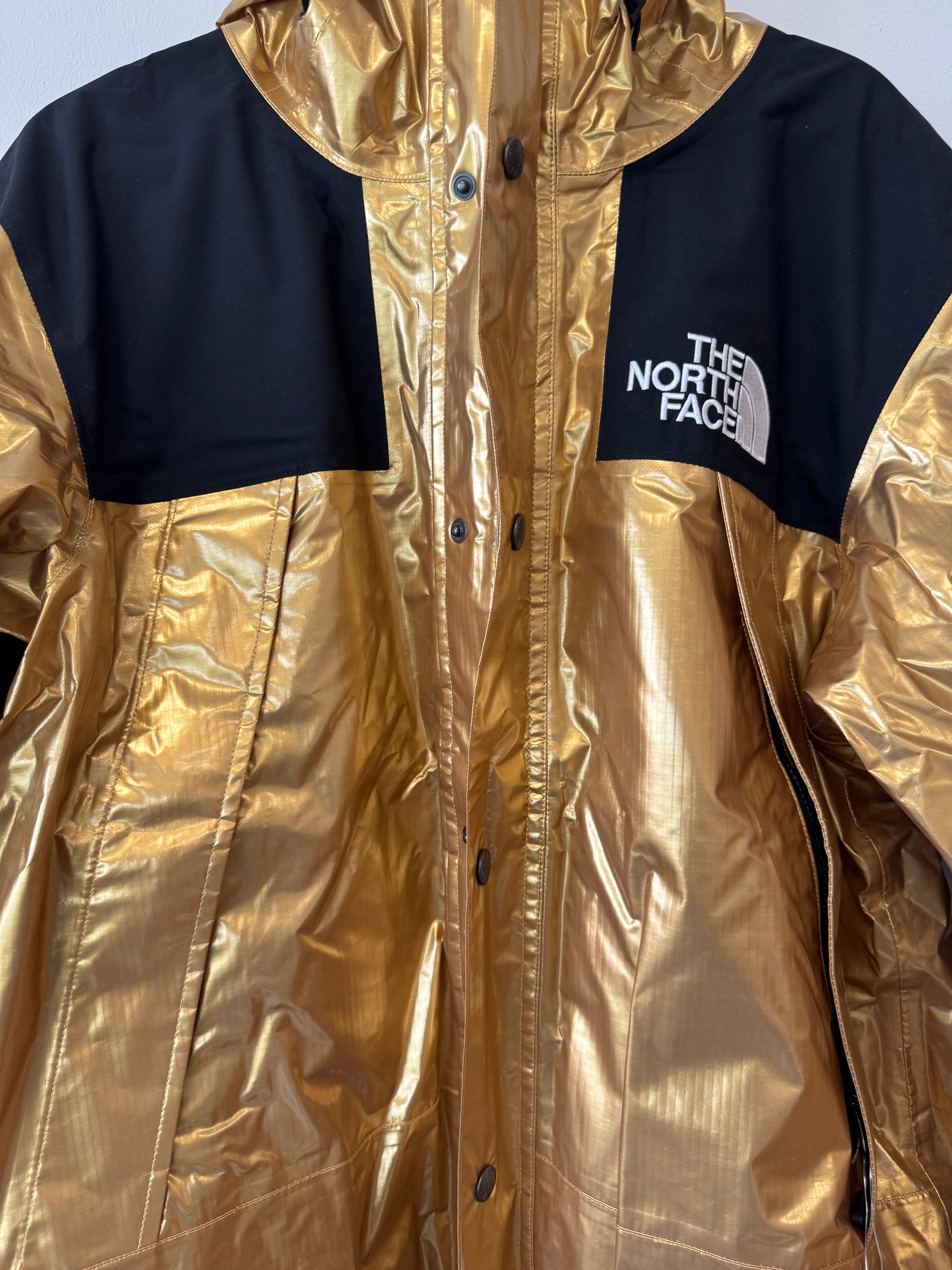 Supreme x The North Face Metallic Mountain Parka Gold S Neu mit Etikett