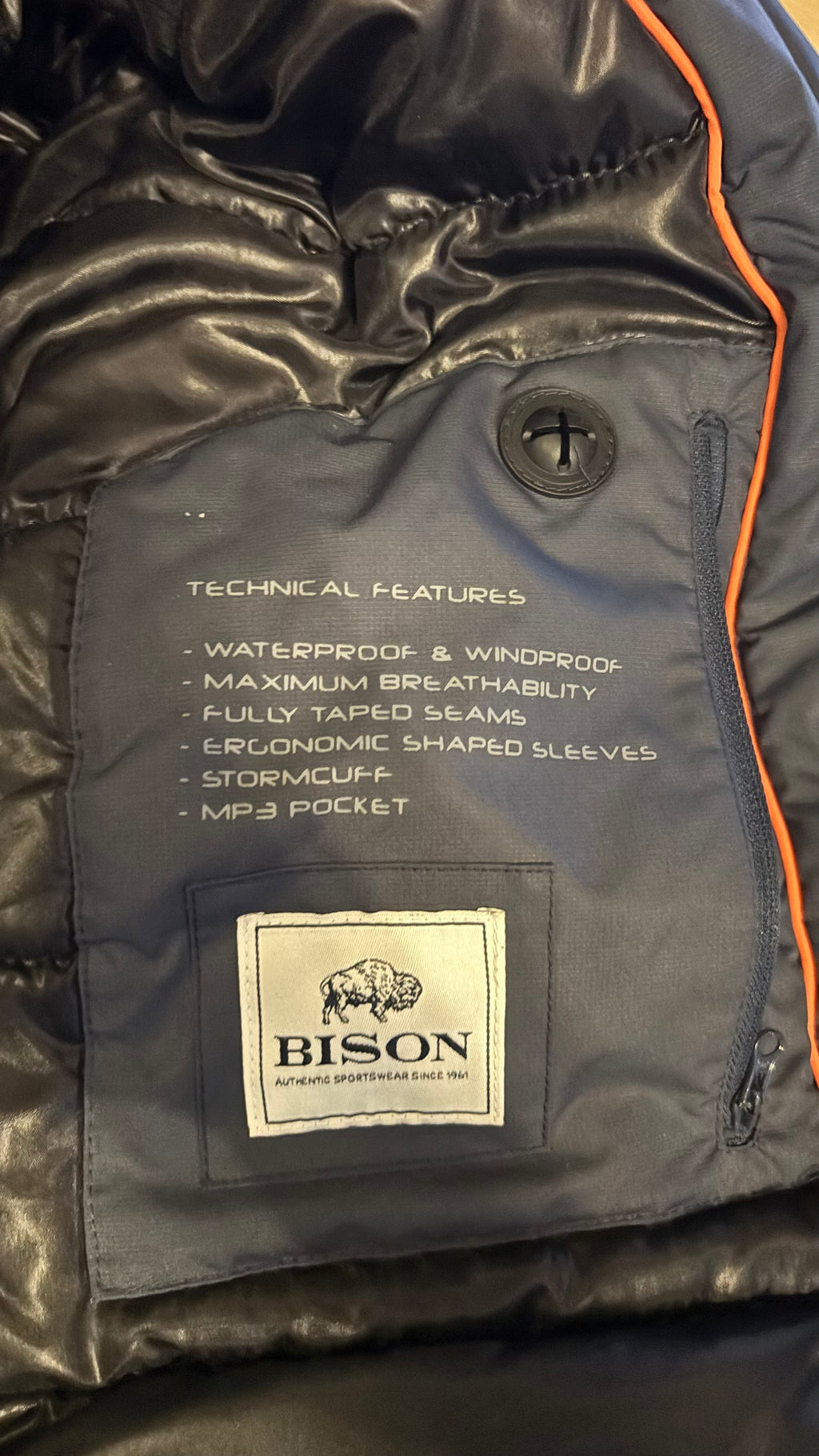 Bison „High Mountain Patrol“ Performance Jacke – XL – Navy/Orange – Sehr gut