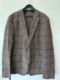 JOOP! Slim Fit Wool Blazer – Brown Plaid – Size 54 – Like New