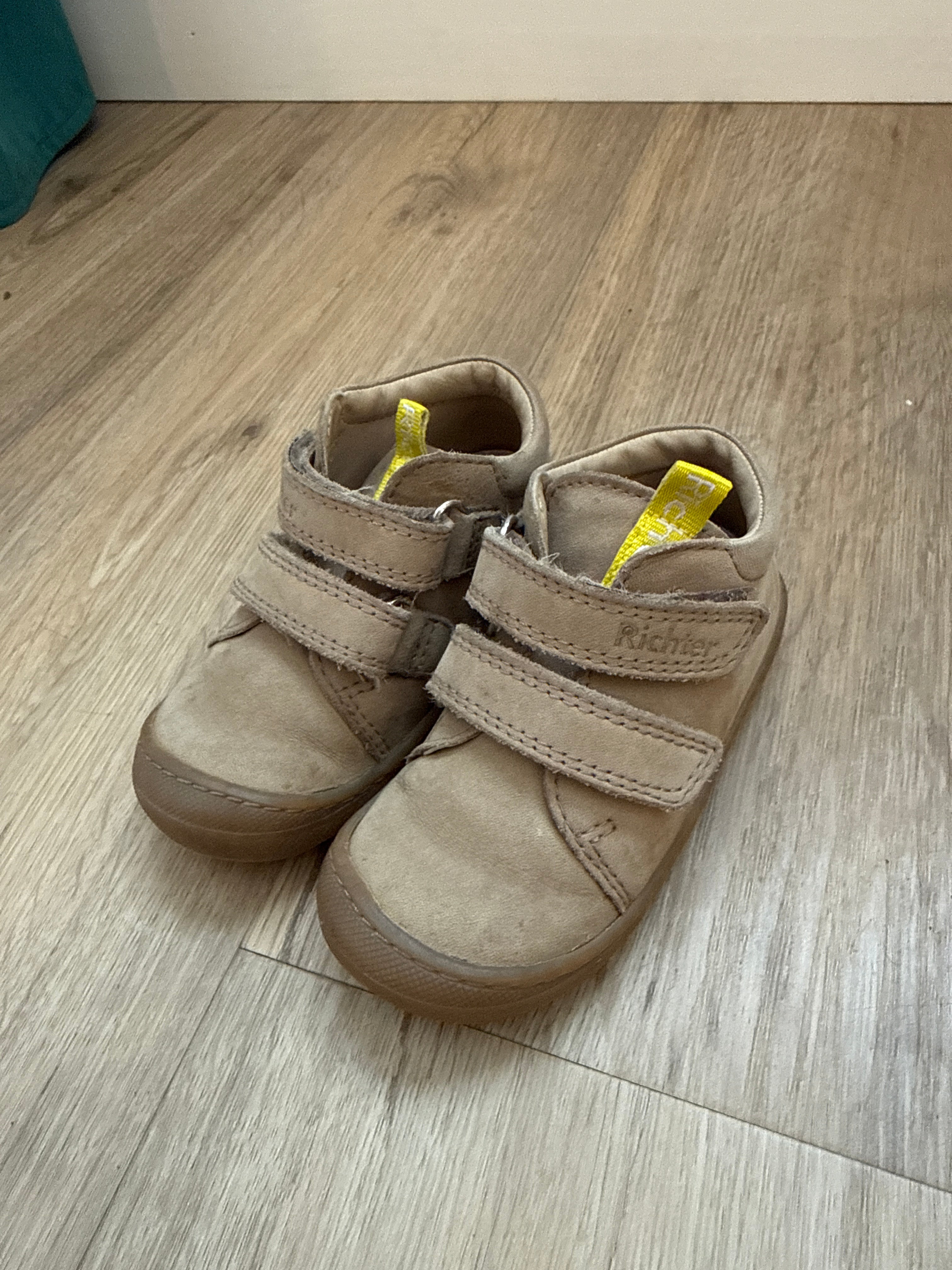 Richter Maxi First Walker Shoes, Leather, Taupe, Size 21, Very Good Condition