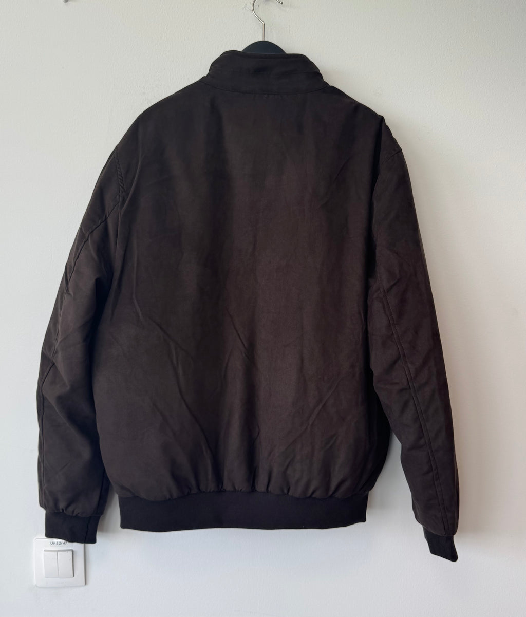Doppelgänger Roma Boutique Brown Suede Bomber Jacket – XL – Good Condition