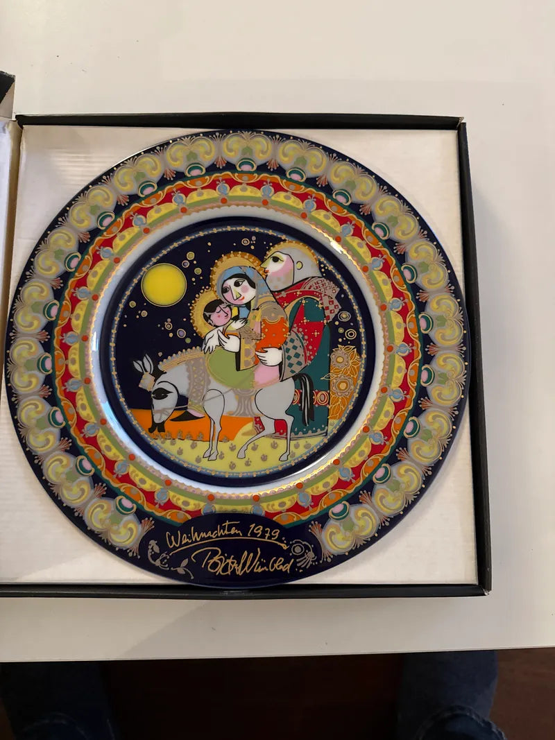 Rosenthal Weihnachtsteller „Flight to Egypt“ Bjørn Wiinblad, wie neu, OVP