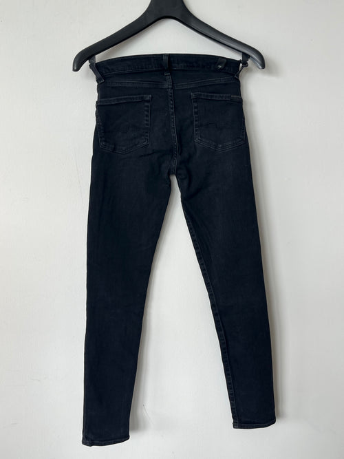 7 For All Mankind Damen Skinny Jeans Charcoal Black W24 Sehr Gut