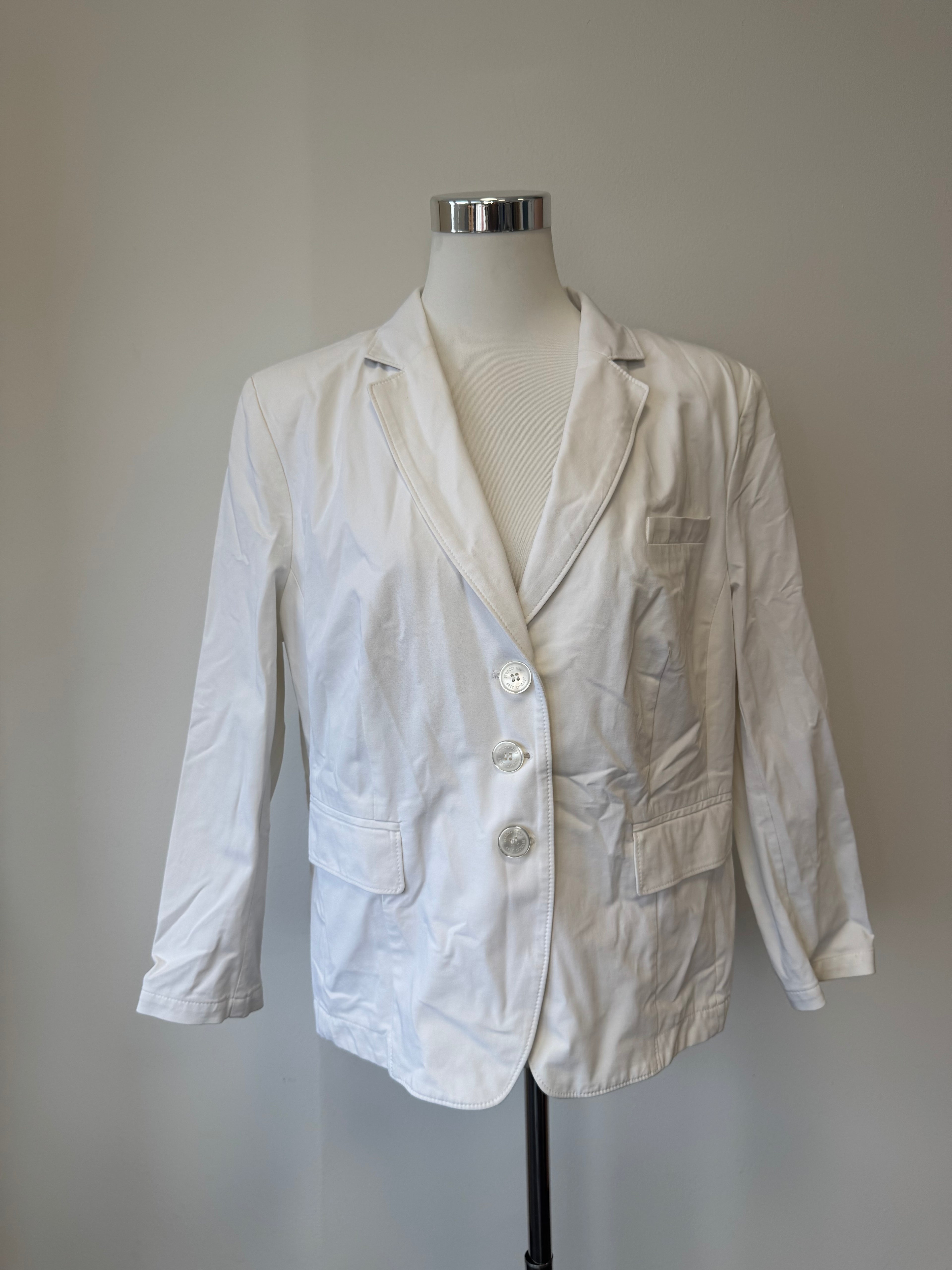 NVSCO Liberty Women's Blazer, White, Size 46, Very Good Condition