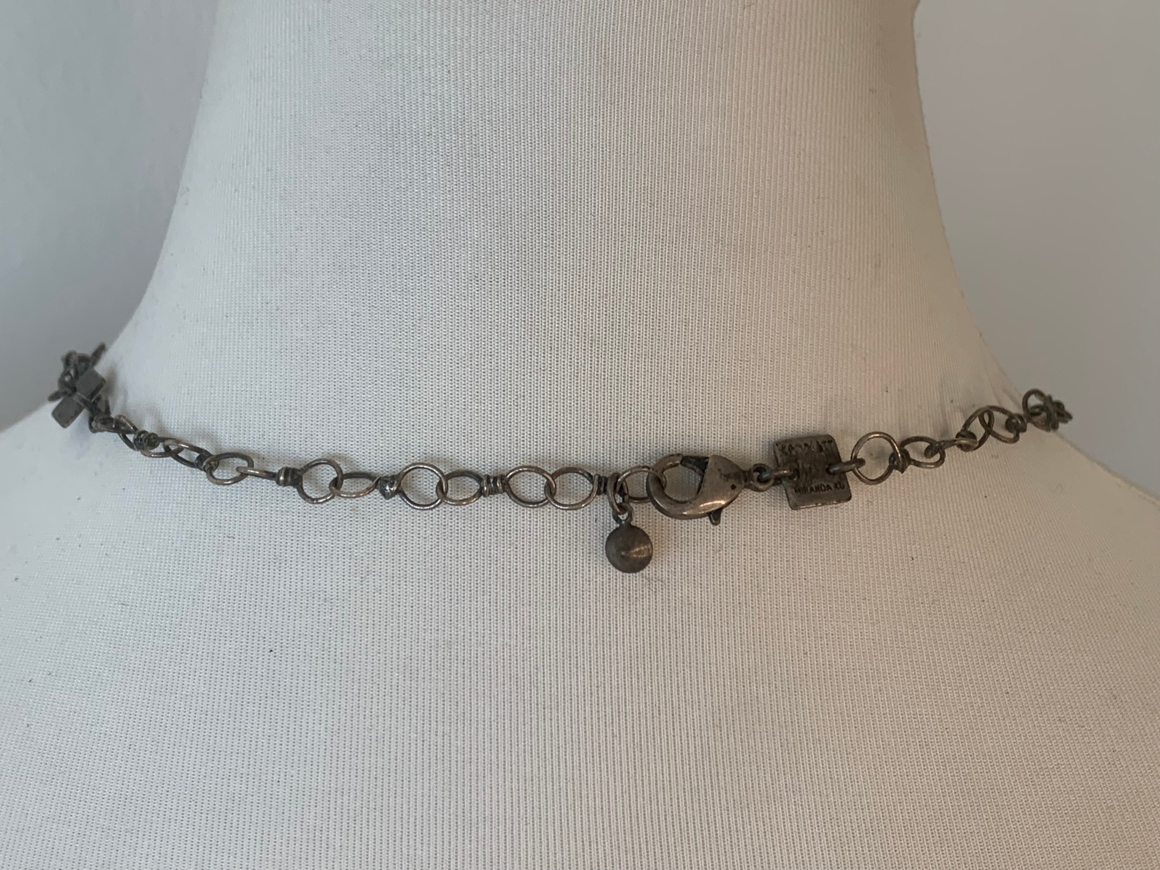 Konplott Sunflower Bracelet Antique Silver Swarovski Crystal Adjustable Good 26cm