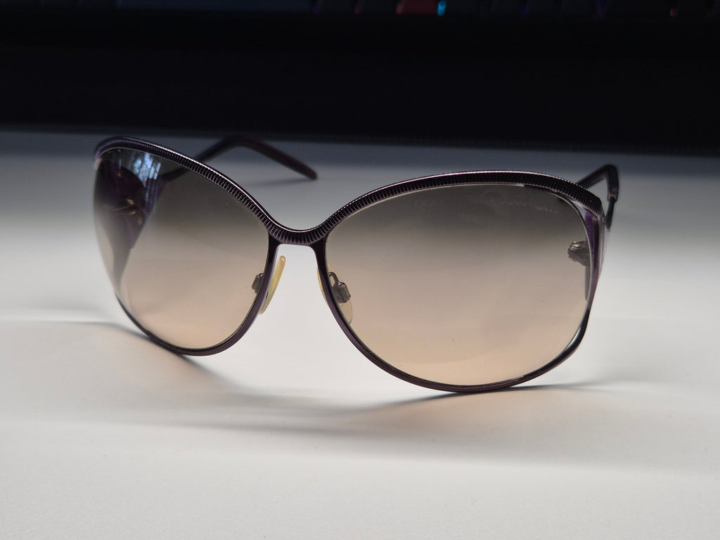 Roberto Cavalli Damen Sonnenbrille – Lila, Snake Design, mit Etui (beschädigt)