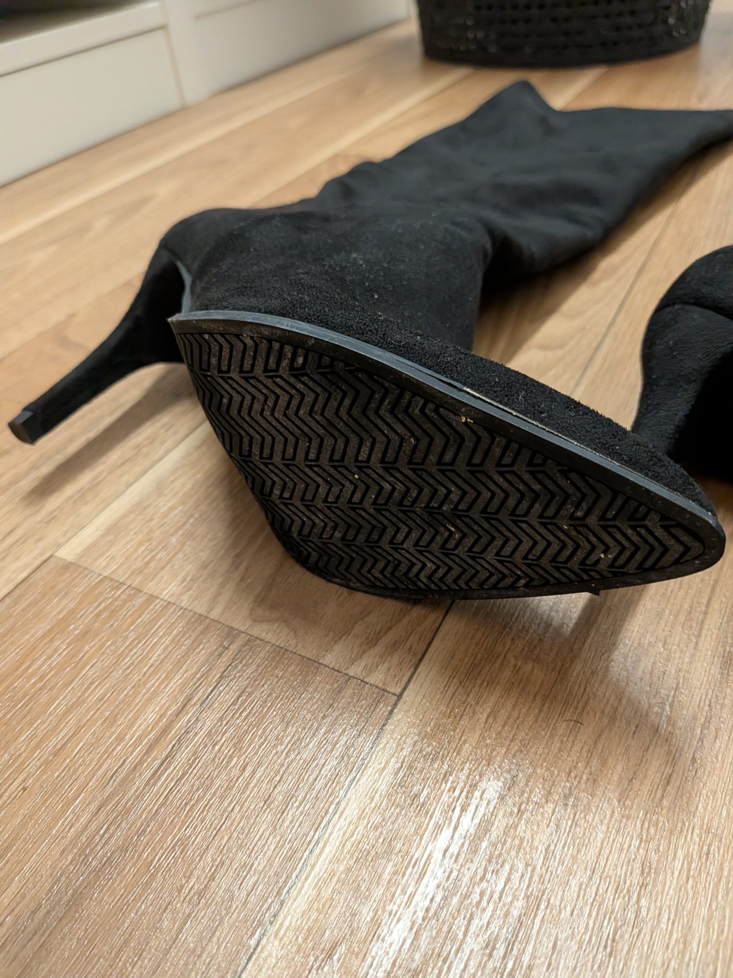 JLO by Jennifer Lopez Glyna Overknee-Stiefel, Schwarz, Wildleder, Gr. 38, Gut