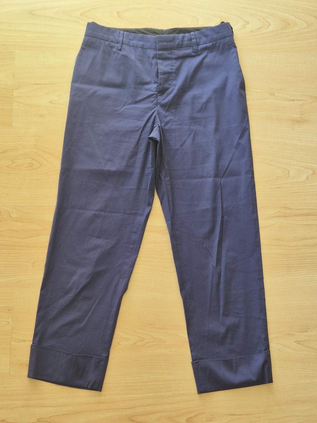 Miu Miu Damen Chinohose | EU 38 Navy Blau | Baumwolle | Sehr Gut | Made in Italy