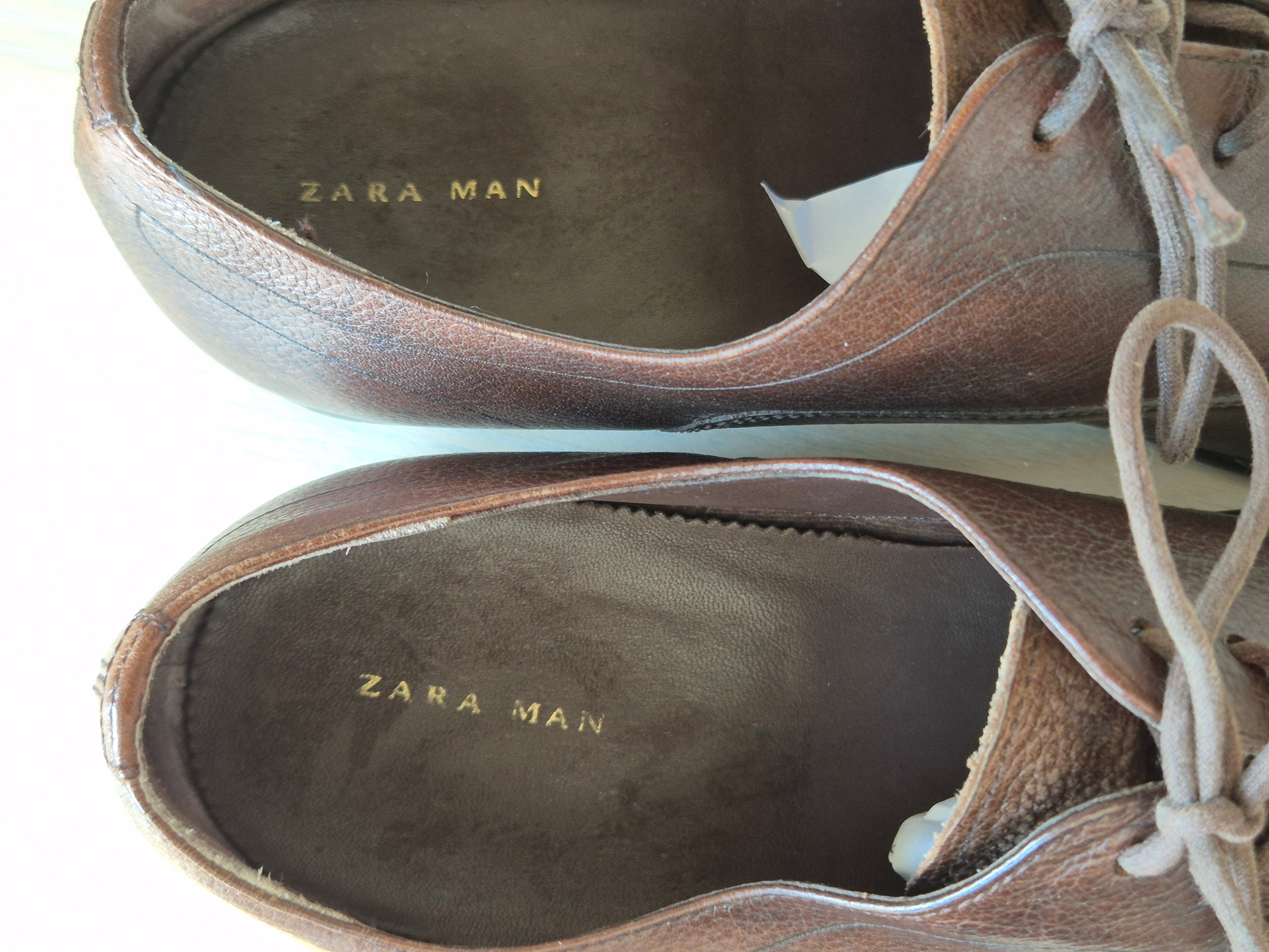 Zara Man Derby braun Leder EU 44 UK 10 – klassisch smart gebraucht