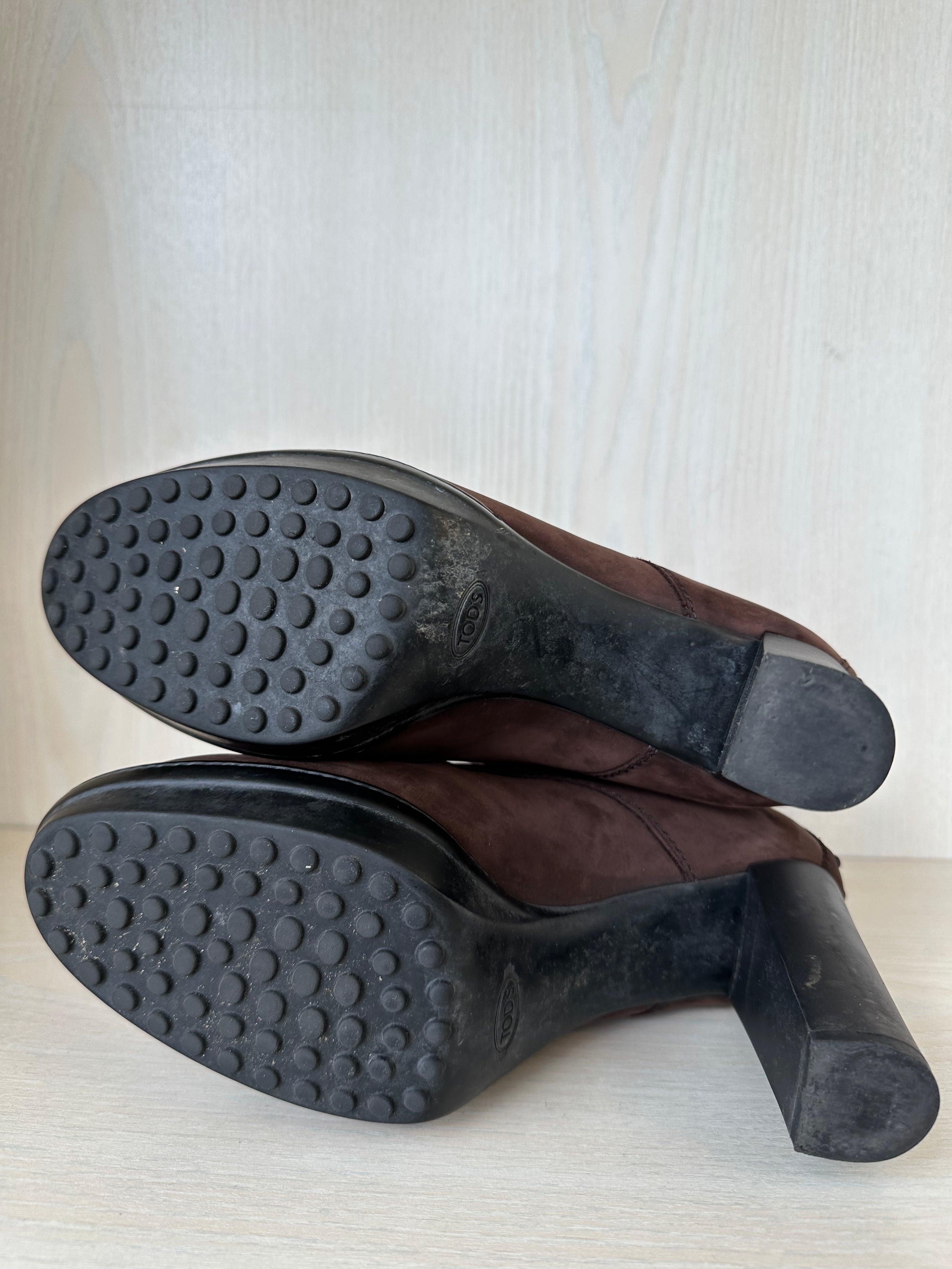 Tod’s Schnürstiefeletten – Wildleder, Braun, Größe 38, Gebraucht