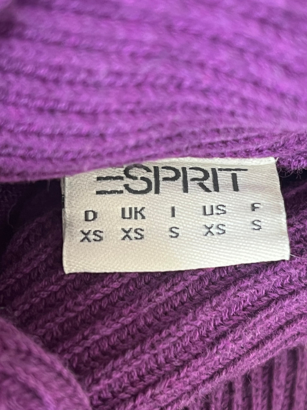 Esprit Sweaterkleid – Lila, XS, Wollmischung, Sehr guter Zustand
