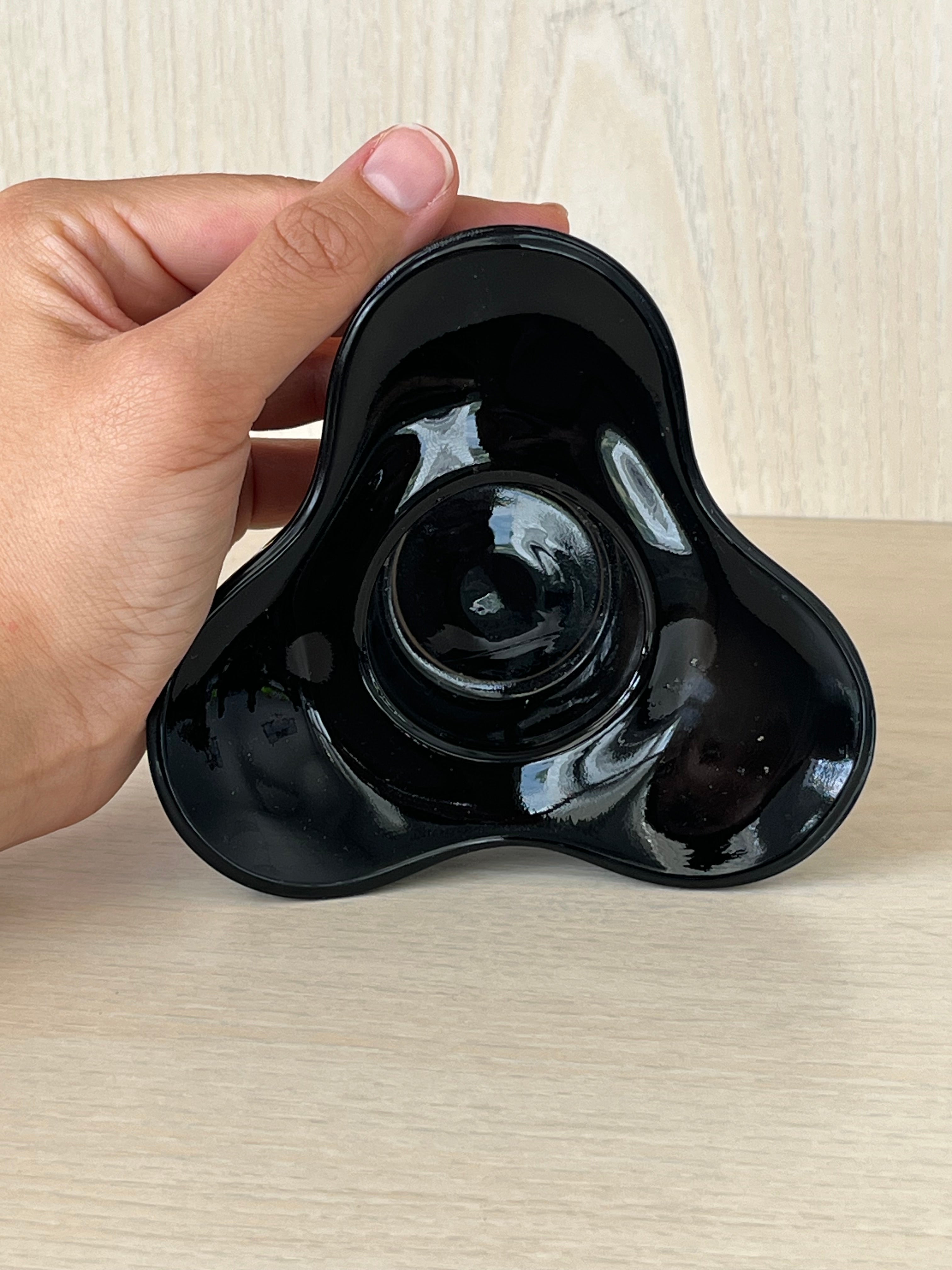 Villeroy & Boch Black Glass Clover Tealight Holder, ca. 10 cm