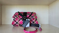 Marc Cain Tweed Chain-Flap Bag Pink/Schwarz, Wie Neu, mit Dustbag & Etiketten