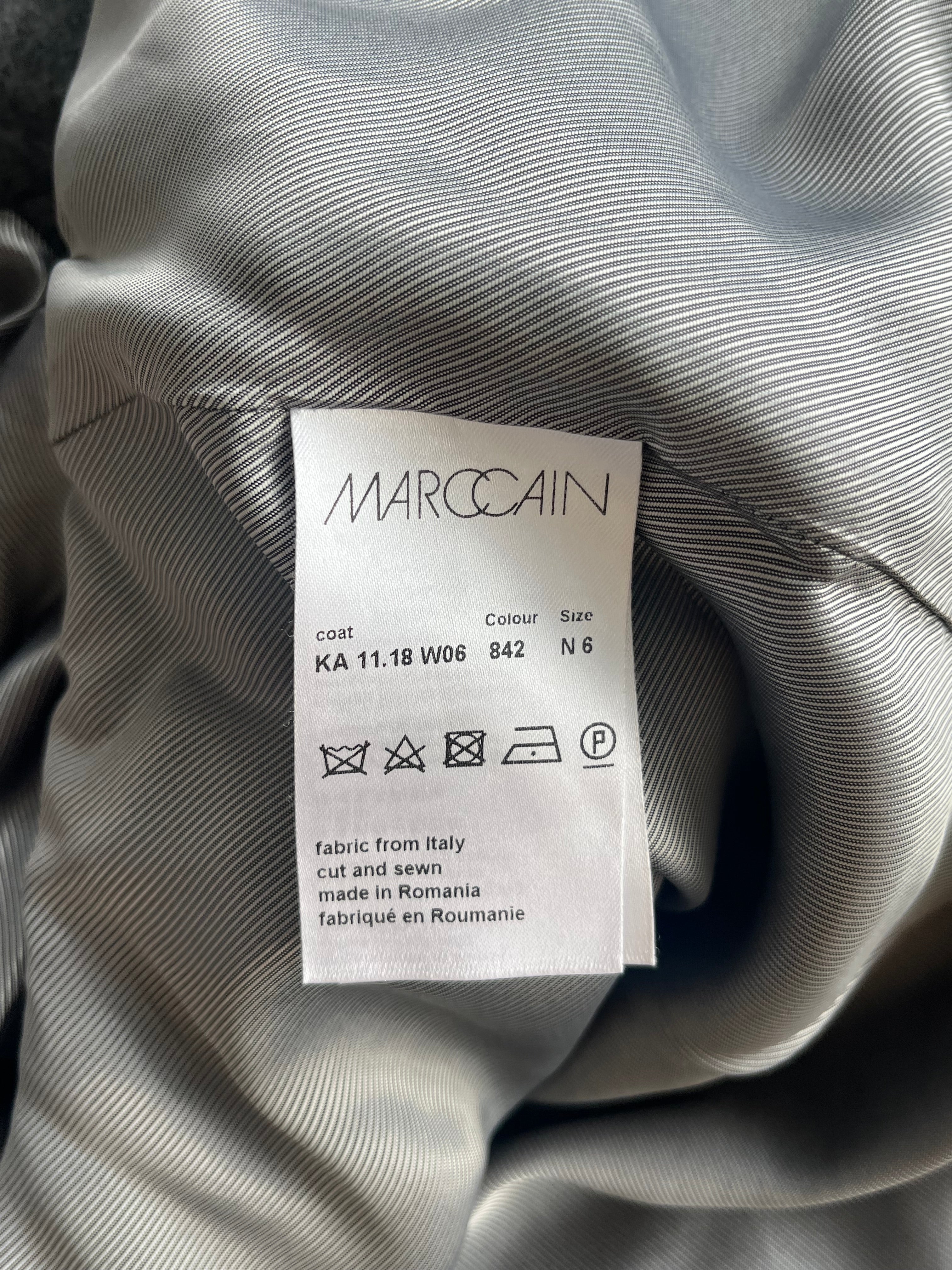 Marc Cain Wollmantel KA 11.18, Grau, Gr. N 6 (EU 44), Sehr guter Zustand