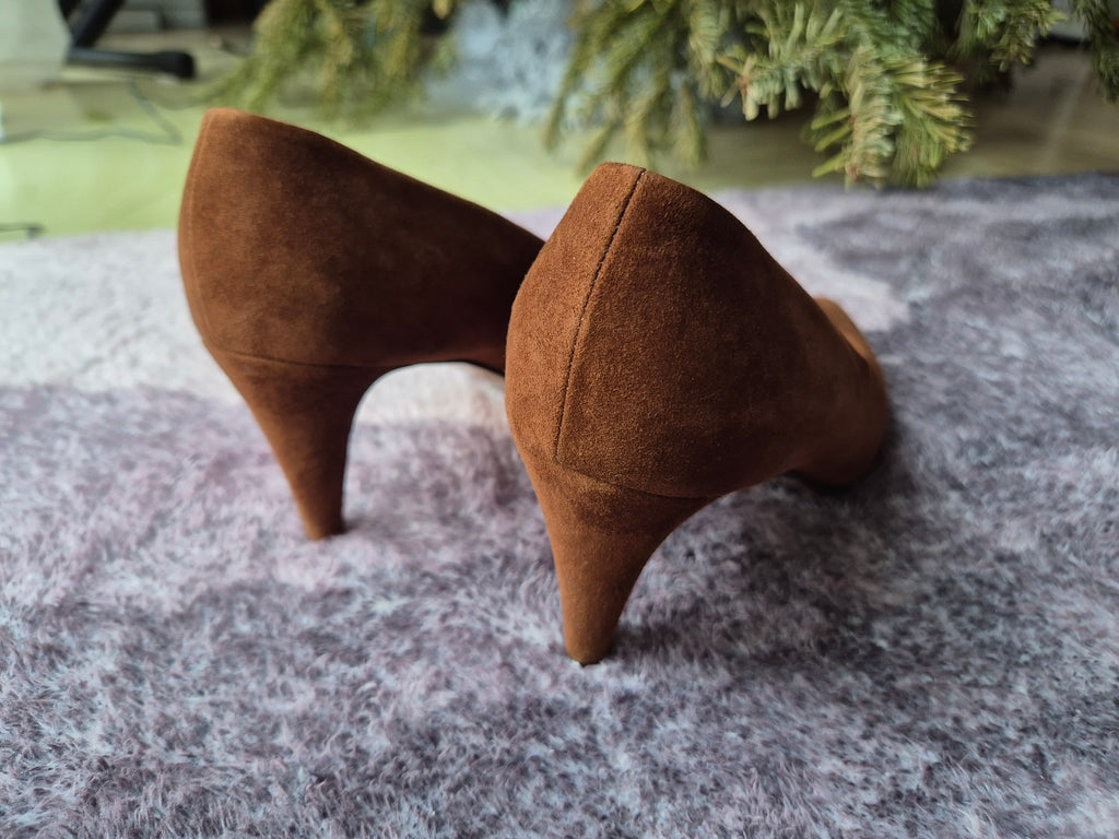 Walter Steiger Suede Pumps Brown EU 37.5 | Italian Made | Very Good Condition