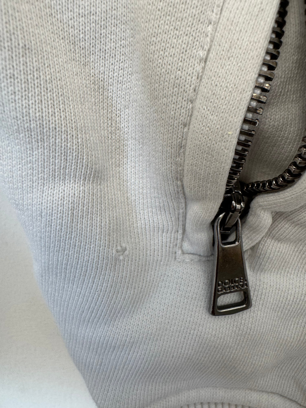 Dolce & Gabbana Track Jacket – Weiß/Braun/Blau, Gr. 50, Zustand: Stark gebraucht