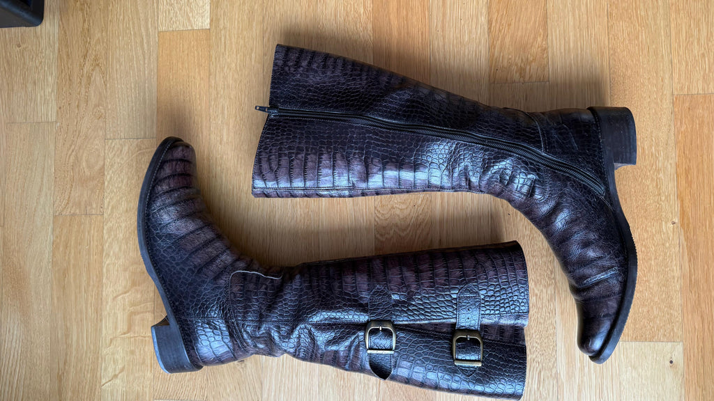 Gabor Kroko Baffin Lederstiefel | EU 38.5 / UK 5.5 | Fango | Gut