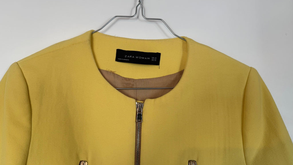 Zara Woman Mantel Gelb, Größe XS – Sehr guter Zustand, leichte Flecken