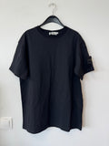 Stone Island Compass-Patch T-Shirt Schwarz M Baumwolle Neu mit Etikett