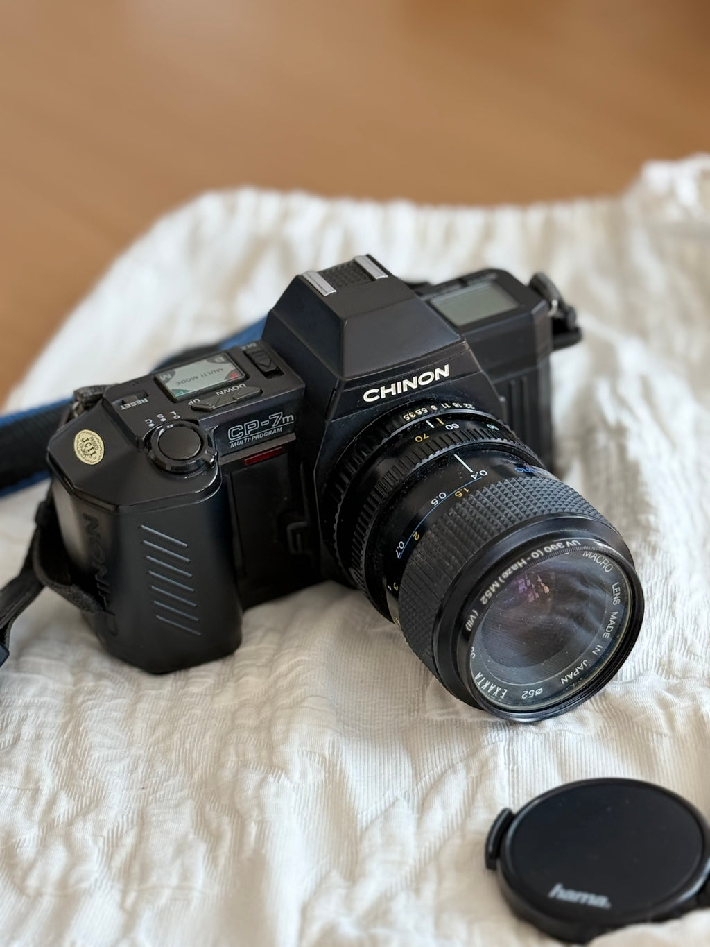Chinon CP-7m 35mm SLR Schwarz + 35-70mm Zoomobjektiv – Pentax-K, guter Zustand