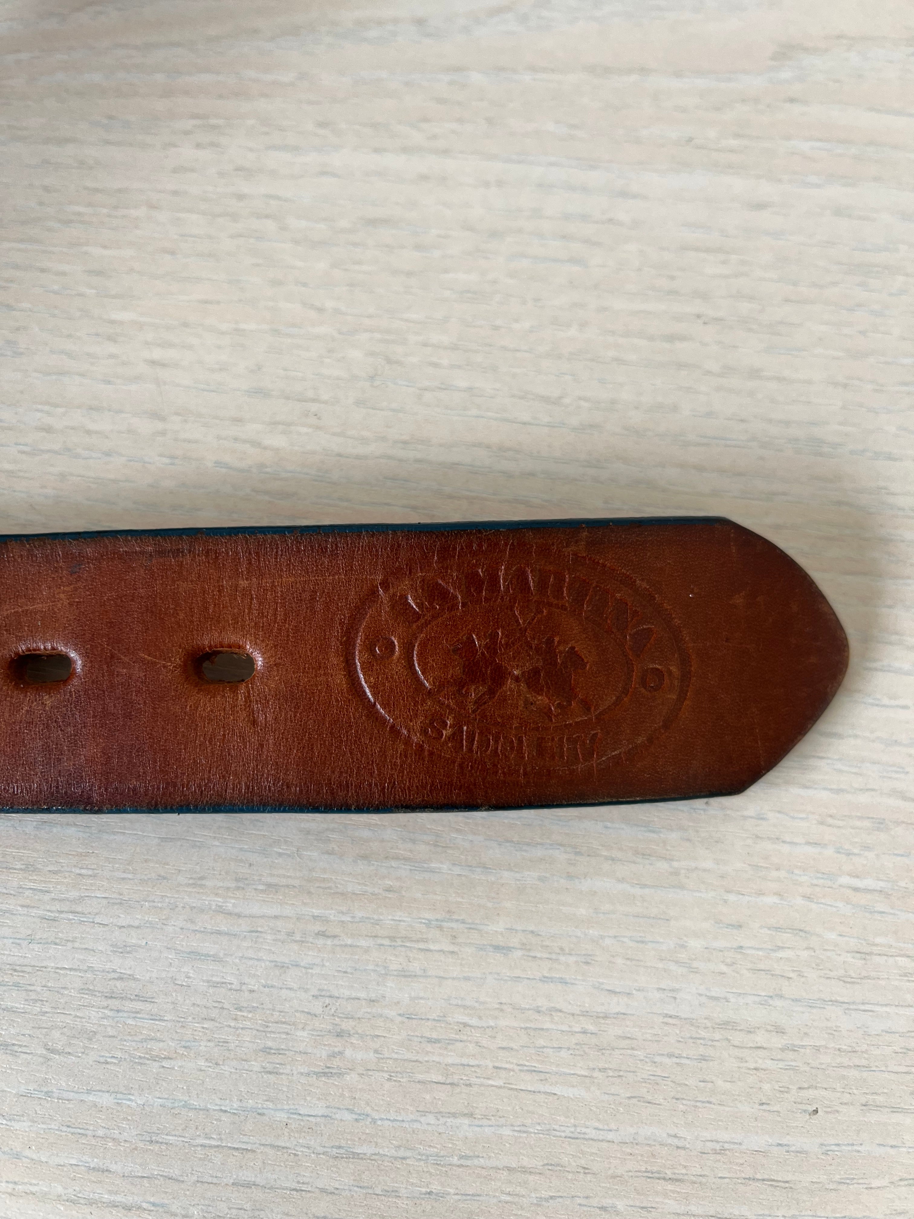 La Martina Leather Belt Exclusive Edition Brown 90cm Handmade Good Condition